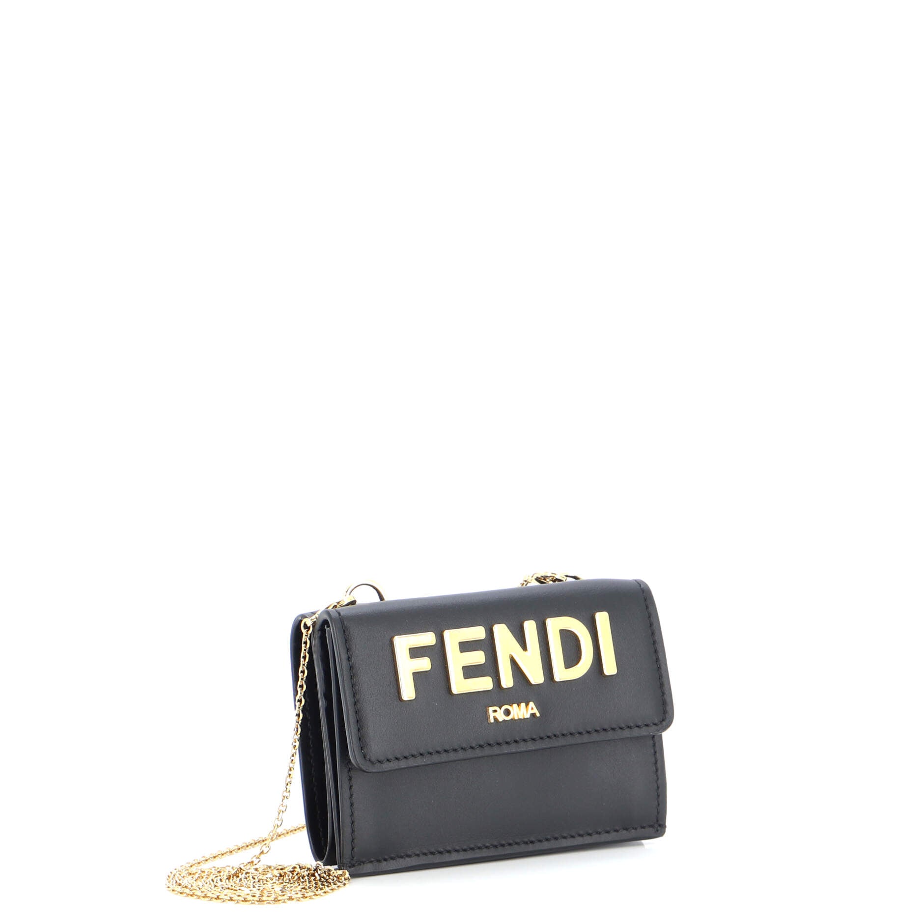 Fendi Zucca Coated Canvas and Green Python Trim Sequined Bag