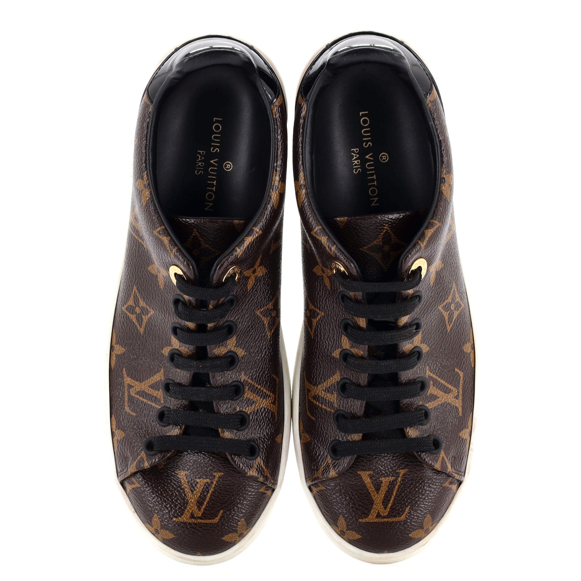 Louis Vuitton Brown Monogram Canvas And Patent Leather Frontrow