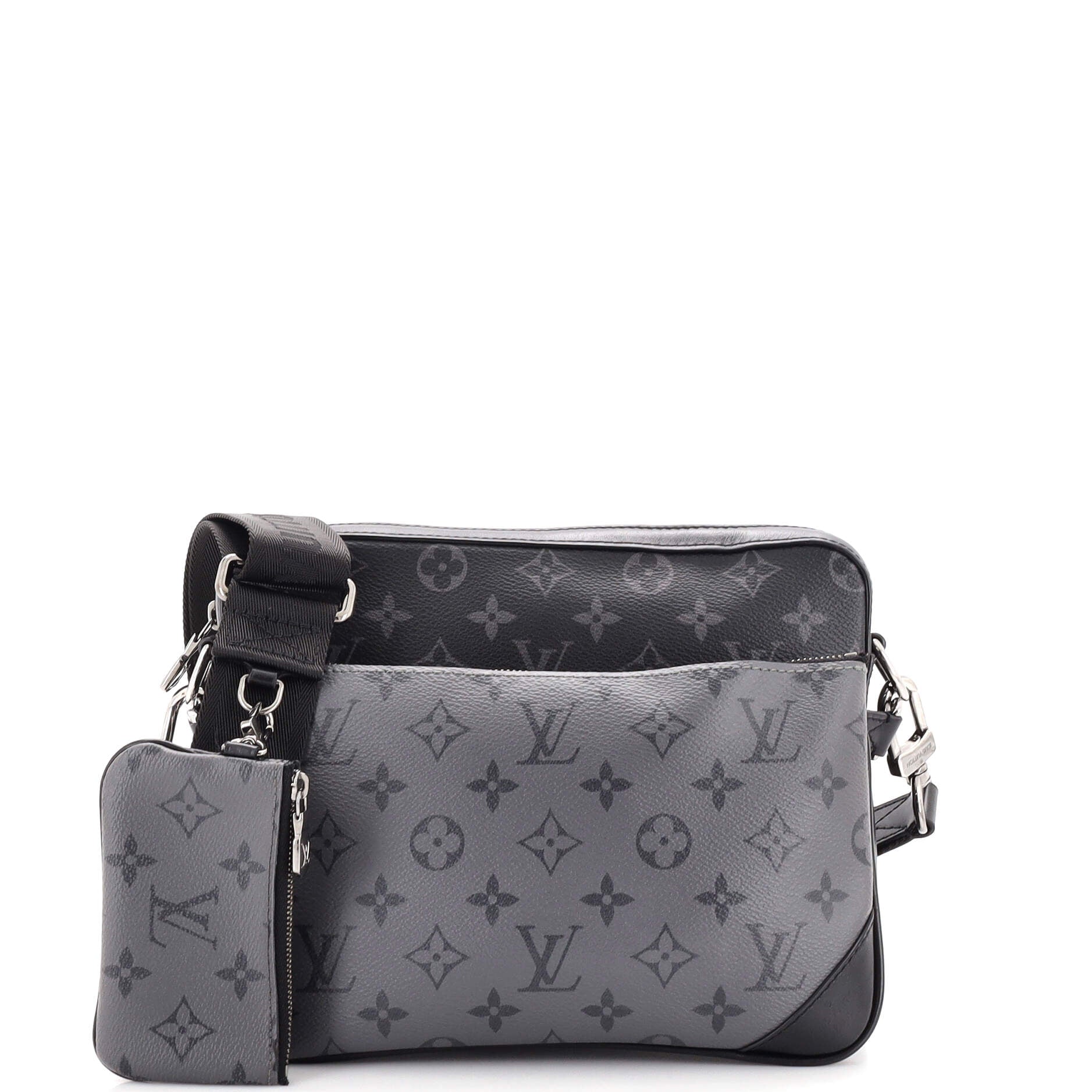 LV LV Unisex Trio Messenger Bag Monogram Eclipse Coated Canvas