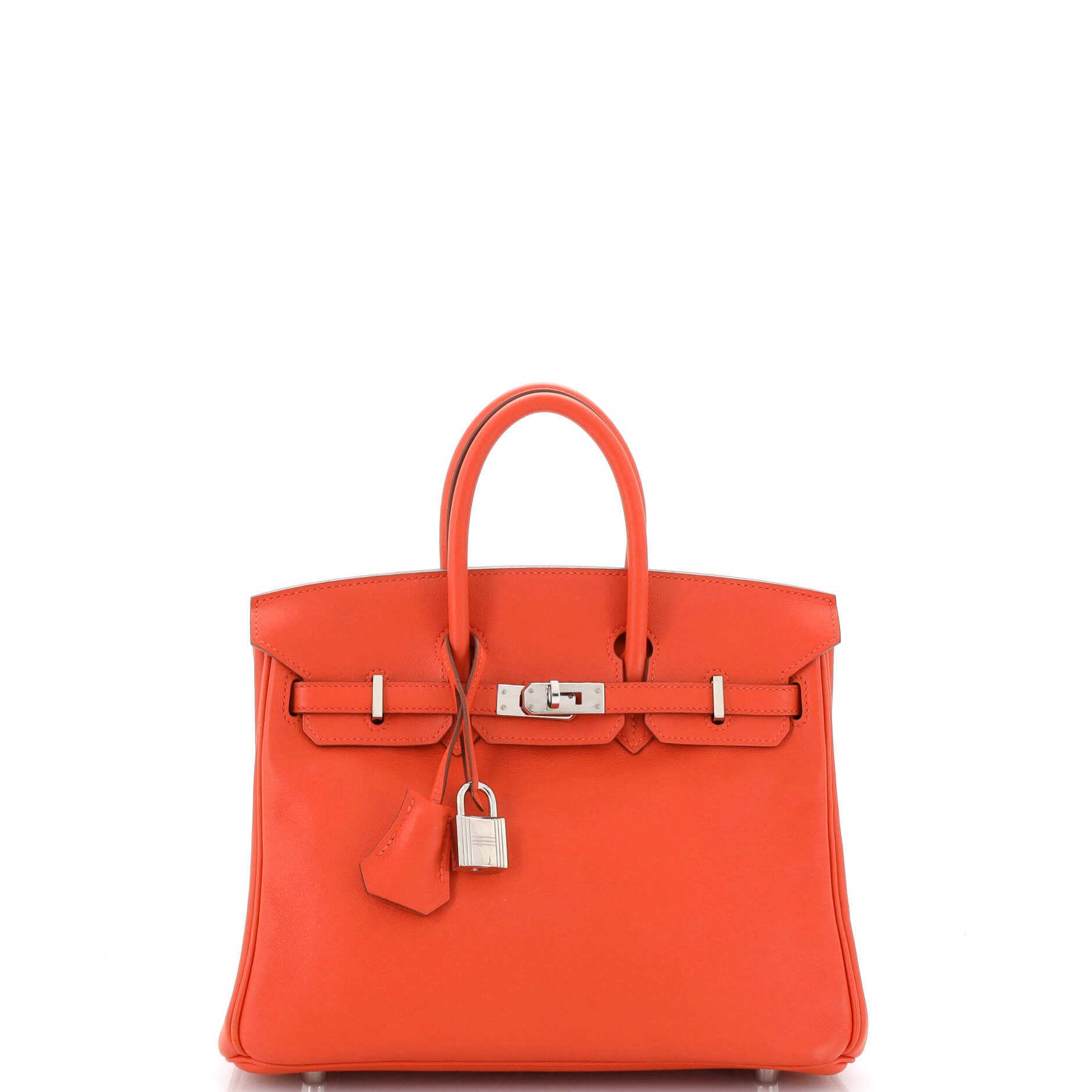 Birkin Handbag Capucine Swift with Palladium Hardware 25