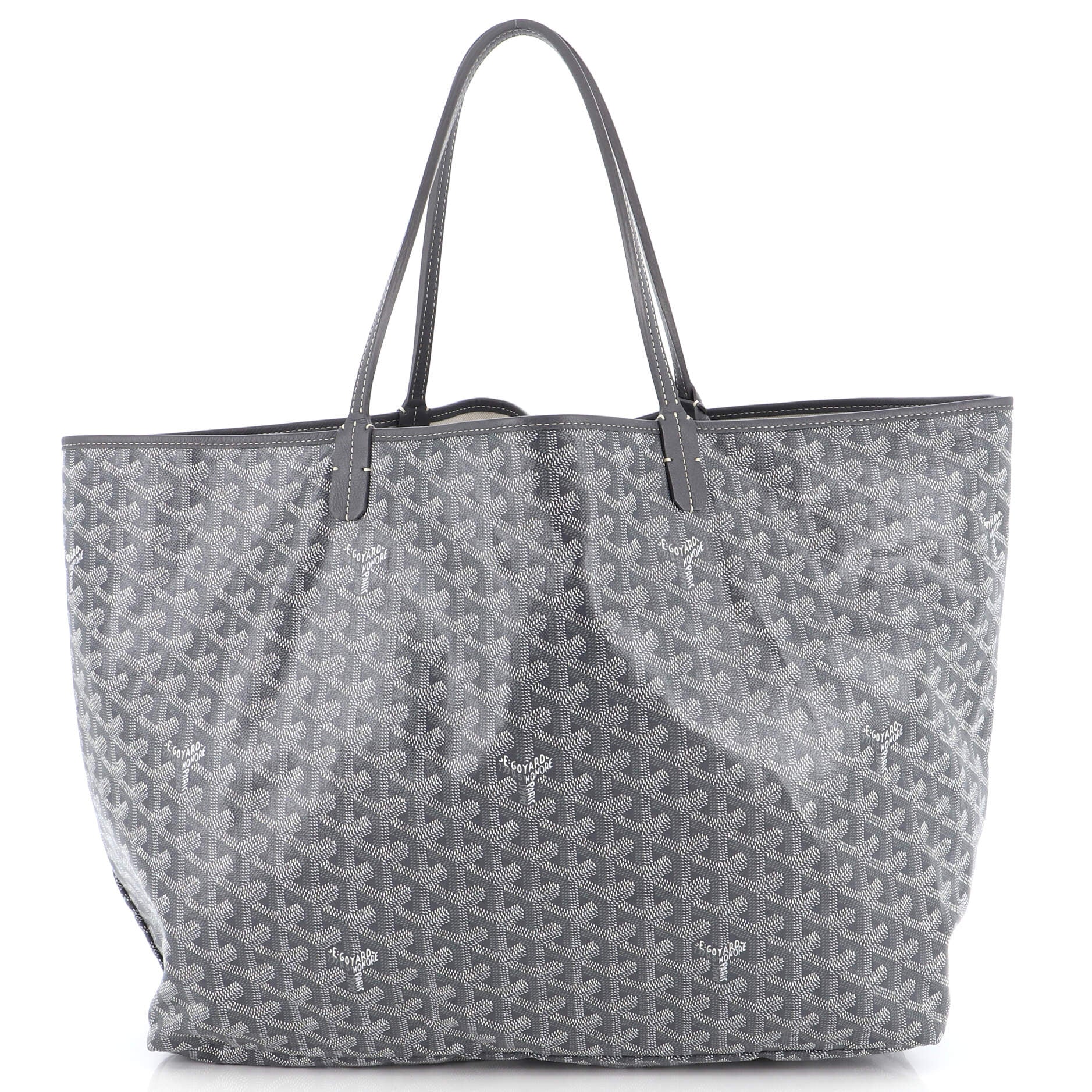 Goyard Coated Canvas Grey Saint Louis Tote GM