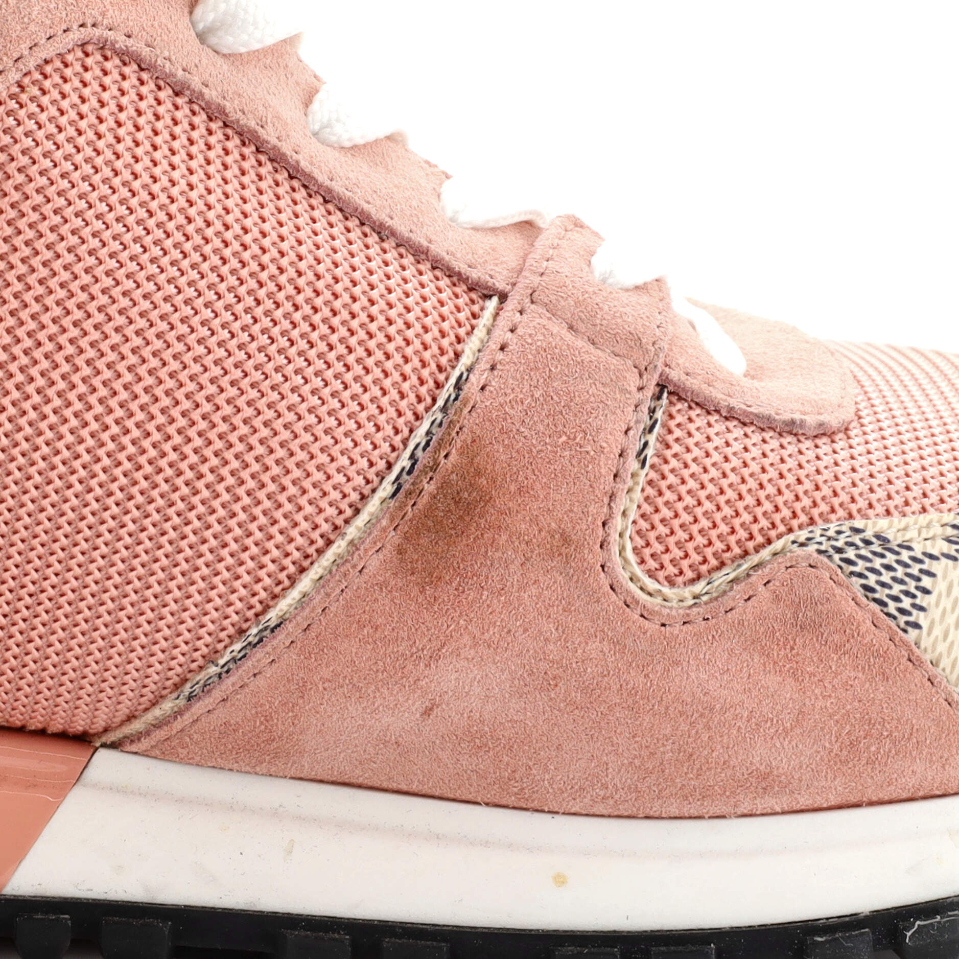 Women's Run Away Sneakers Mesh with Monogram Canvas and Leather