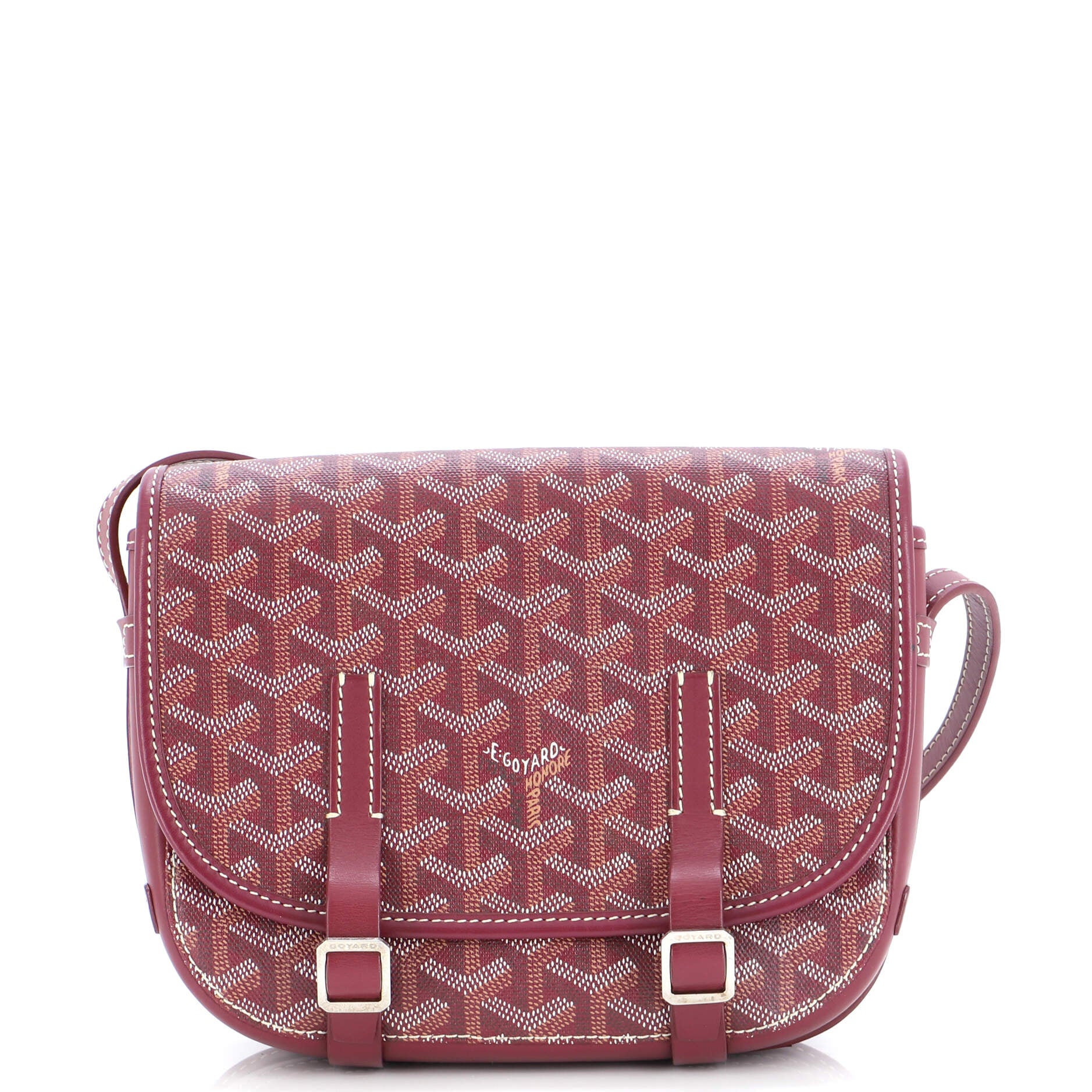 Goyard 2019 Pre-owned Belvedere PM Crossbody Bag - Red