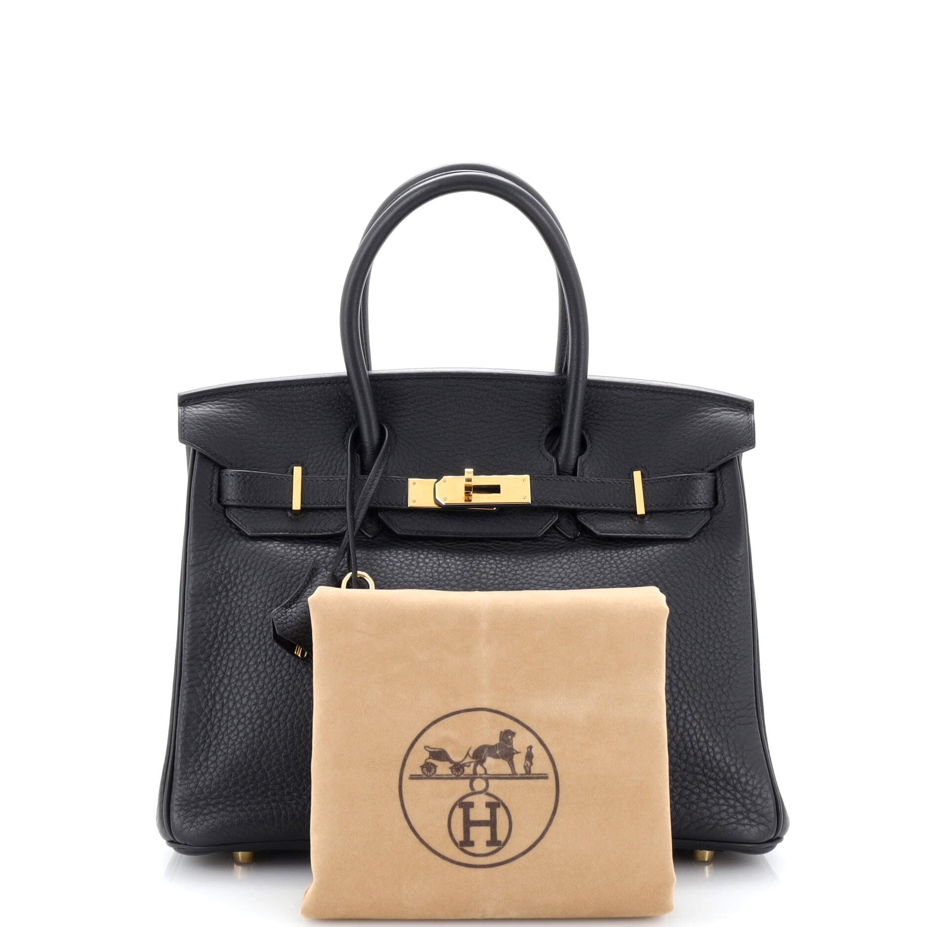 Hermes Birkin Handbag Natural Ardennes with Gold Hardware 40