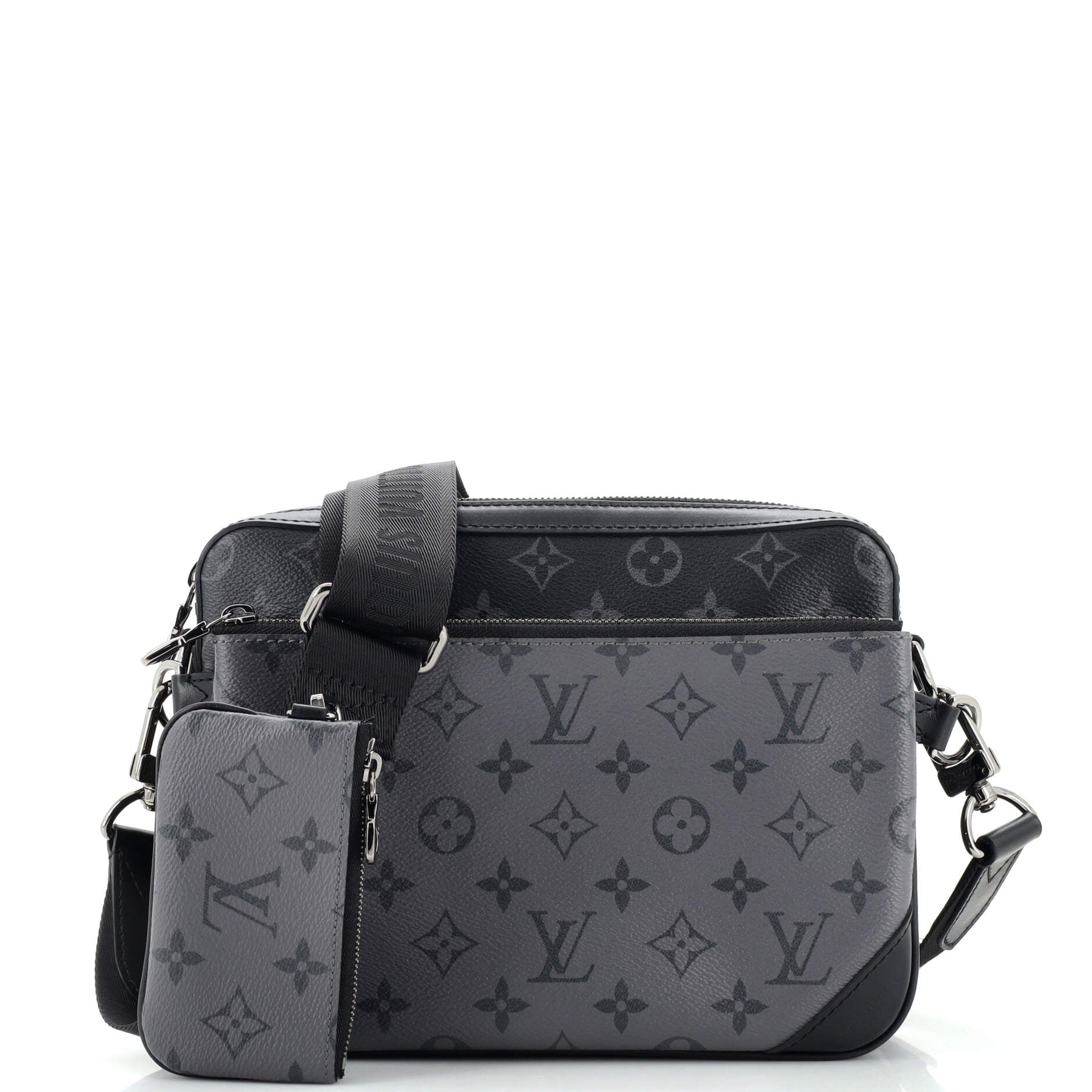 Louis Vuitton Trio Messenger Bag Reverse Monogram Eclipse Canvas