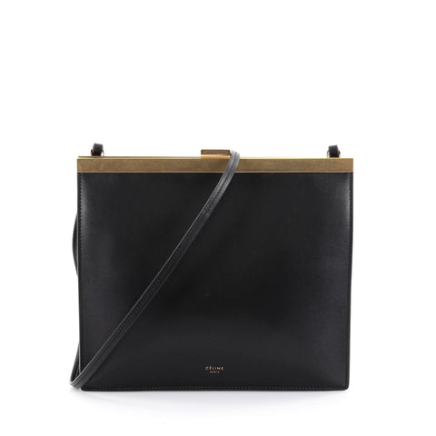 Celine Clasp Crossbody Bag Leather Mini - Rebag