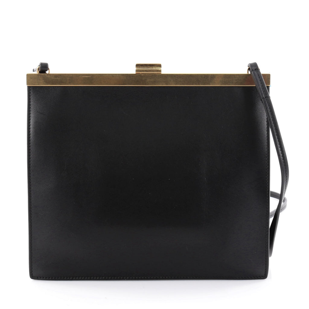 Buy Celine Clasp Crossbody Bag Leather Mini Black 2301501 – Rebag