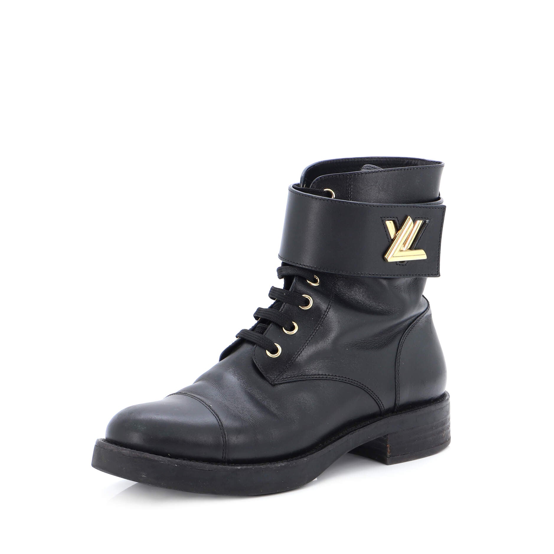 Louis Vuitton Women's Laureate Platform Desert Boots Suede with Monogram  Canvas and Crocodile Black 2082551
