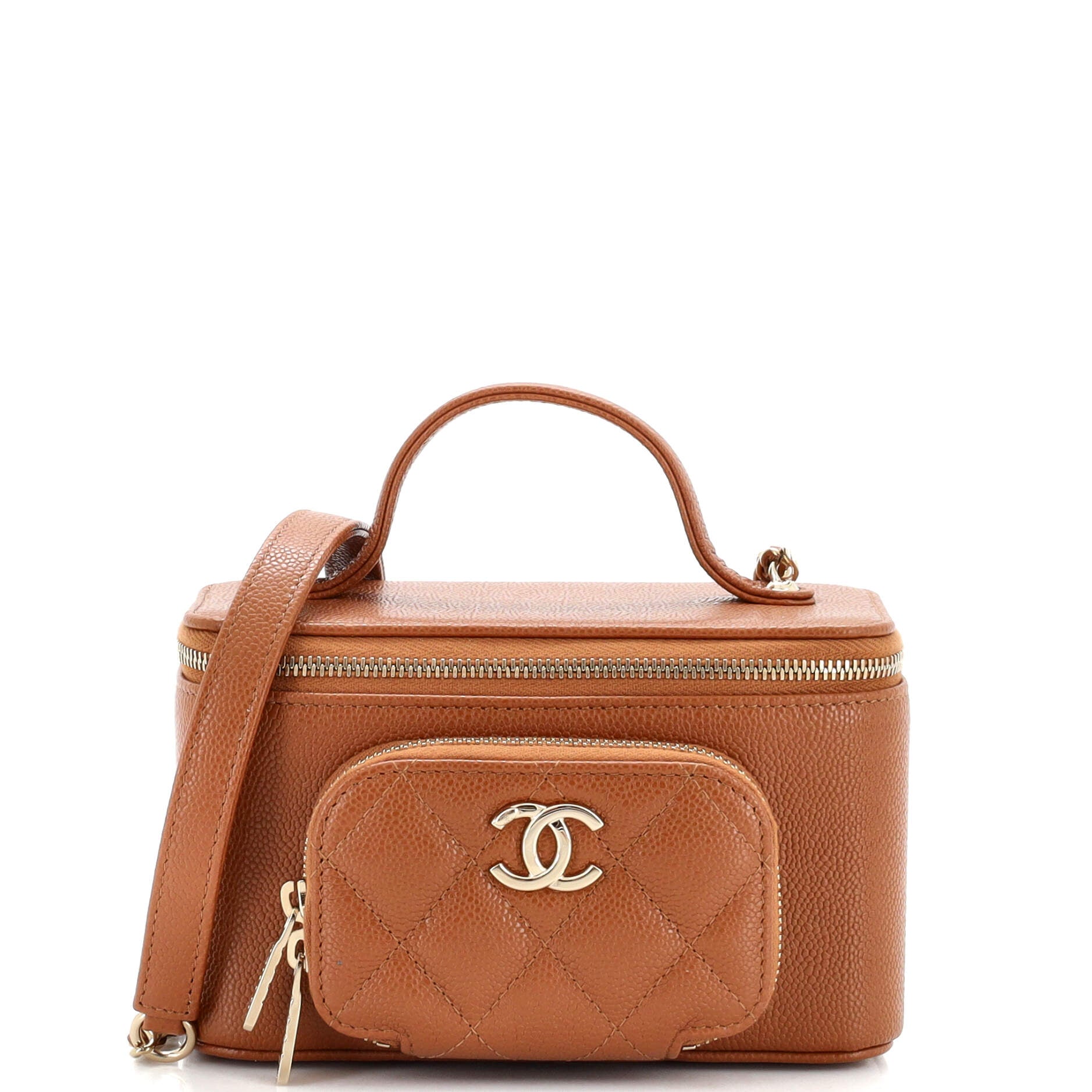 CHANEL Business Affinity Beige Caviar Calfskin Leather Quilted