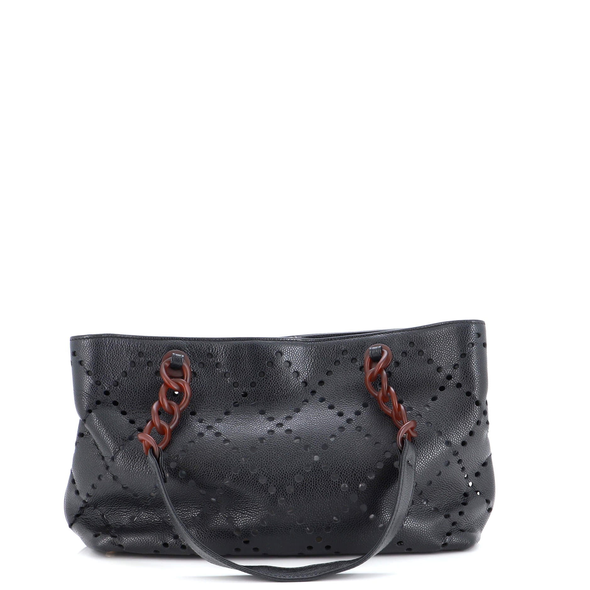 Chanel Black Large Luxury Modern Resin Chain Jumbo Tote Bag