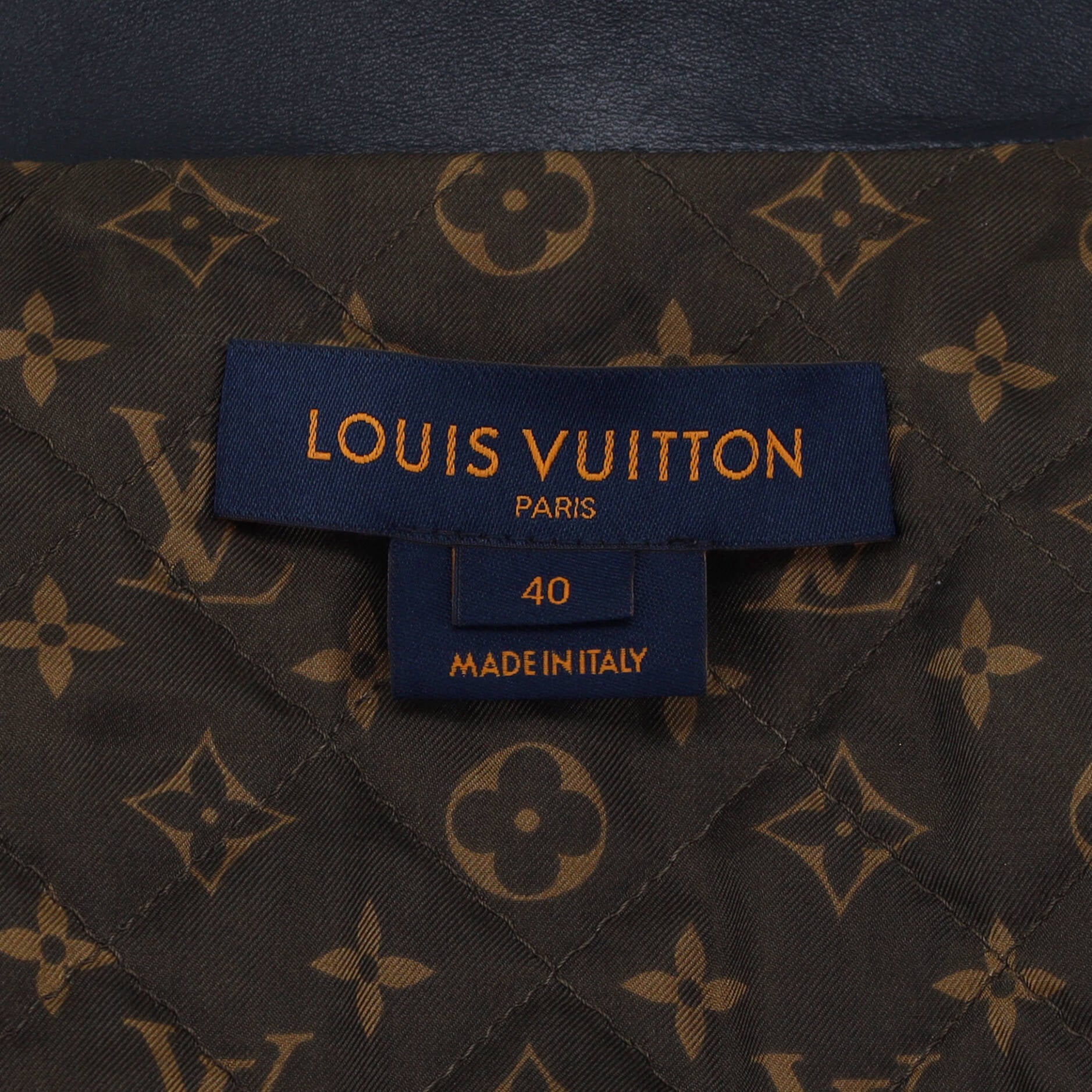 Tattoo Monogram Cropped Leather Biker Jacket - LOUIS VUITTON