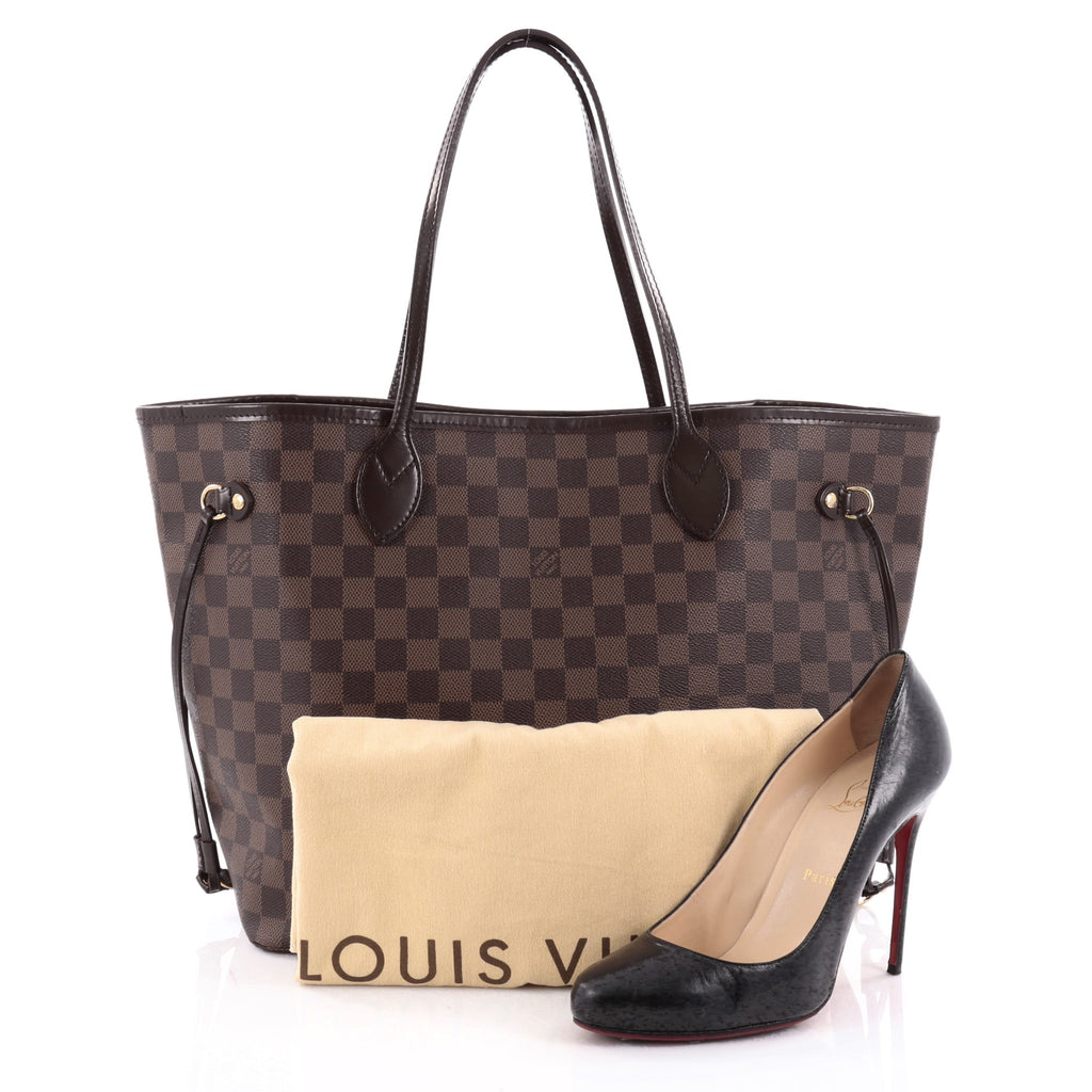 Buy Louis Vuitton Neverfull Tote Damier MM Brown 2306305 – Rebag