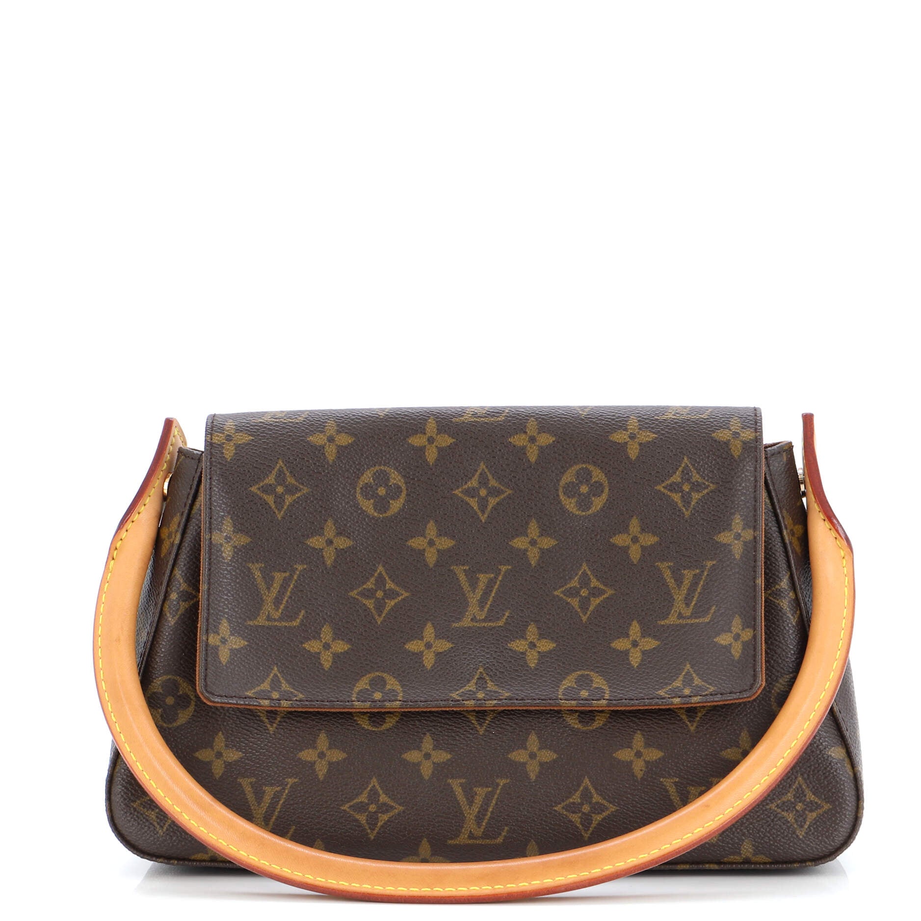 Louis Vuitton Looping Handbag Monogram Canvas Mini Brown