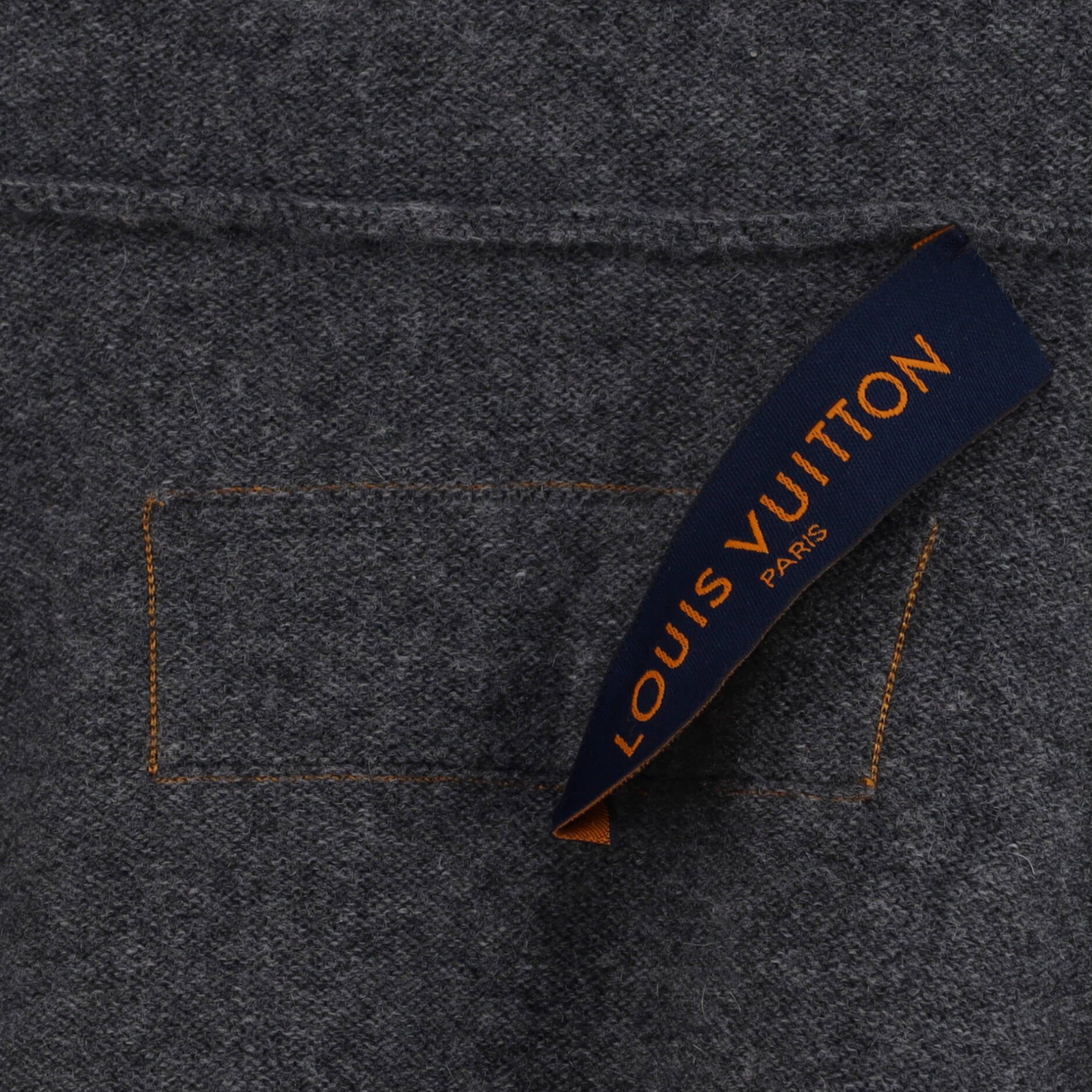 Louis Vuitton Men's Cream Cashmere Half and Half Monogram Crewneck