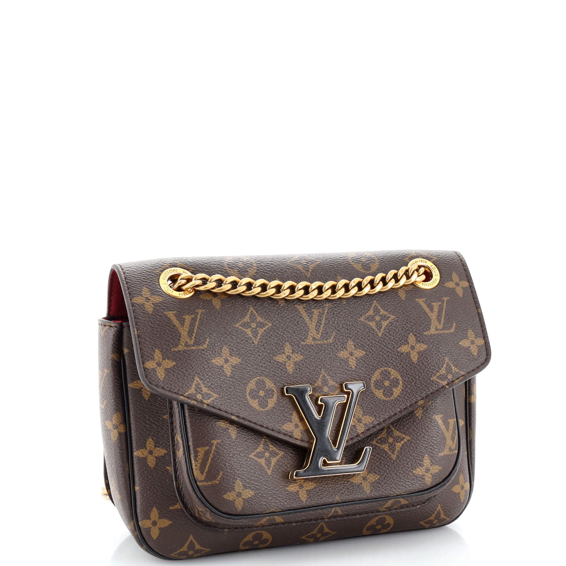 LOUIS VUITTON Passy NM Monogram Canvas Shoulder Bag Brown