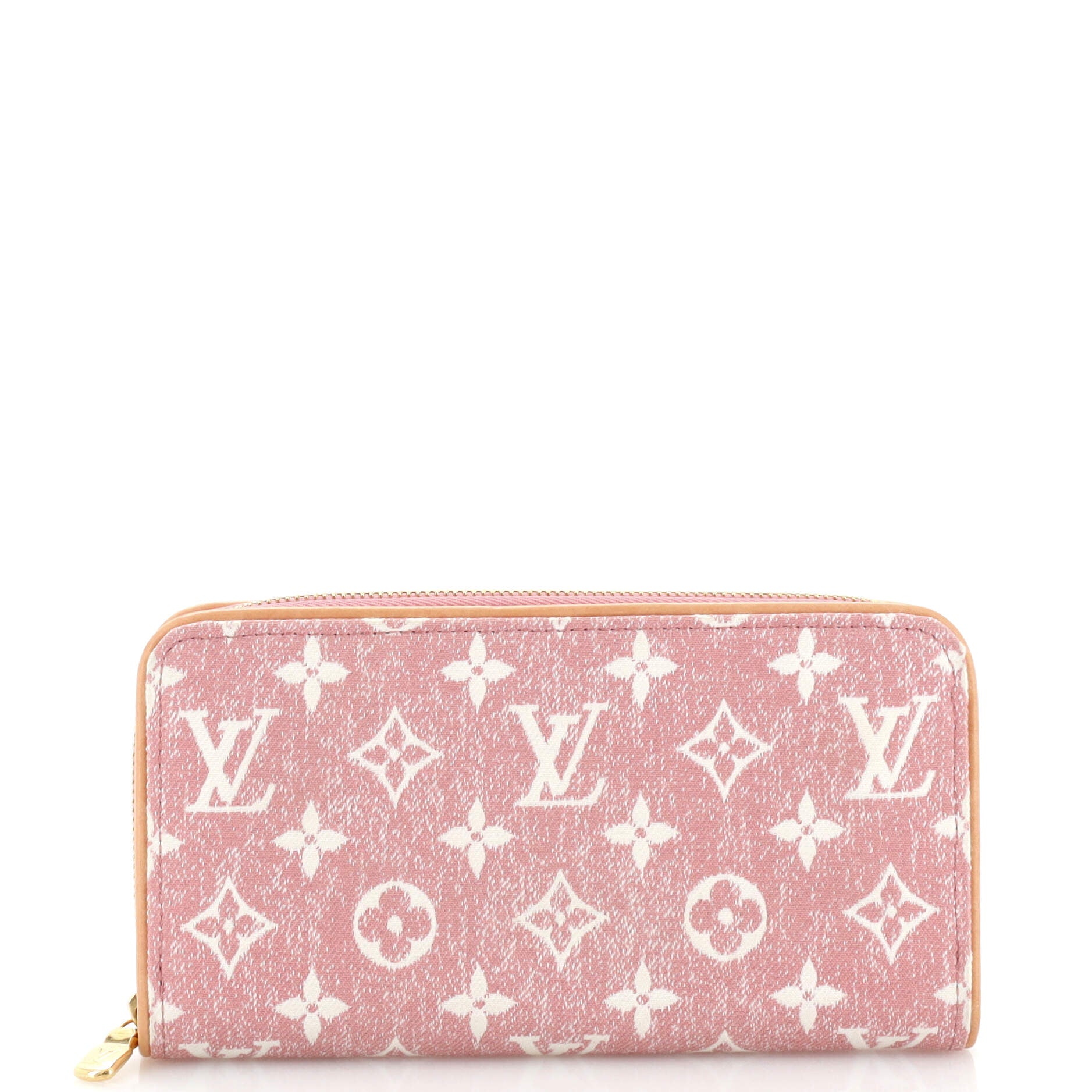 Louis Vuitton Zippy Wallet Denim Jacquard Pink in Denim/Calfskin