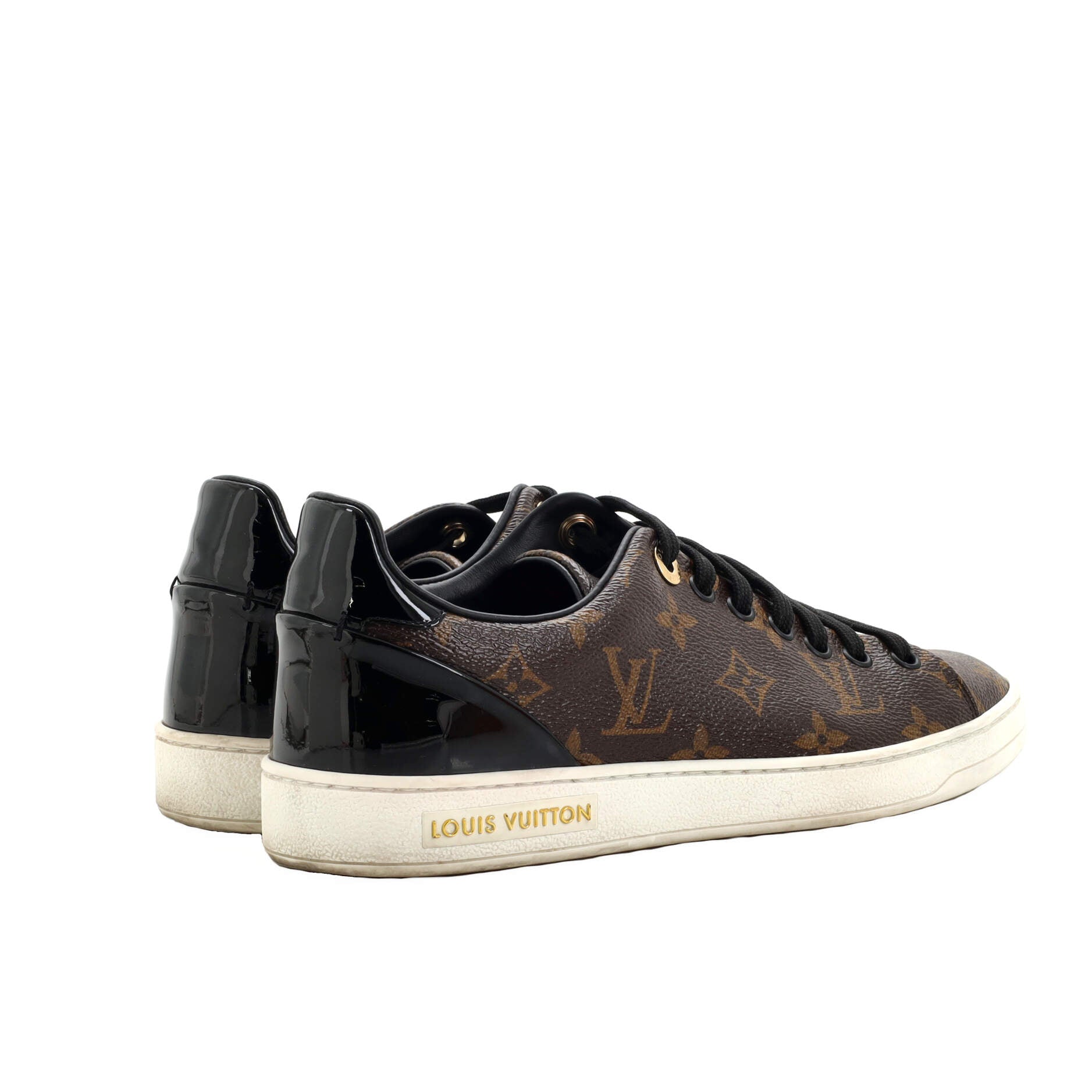 Louis Vuitton Frontrow Lace Up Sneakers in Brown Monogram Canvas