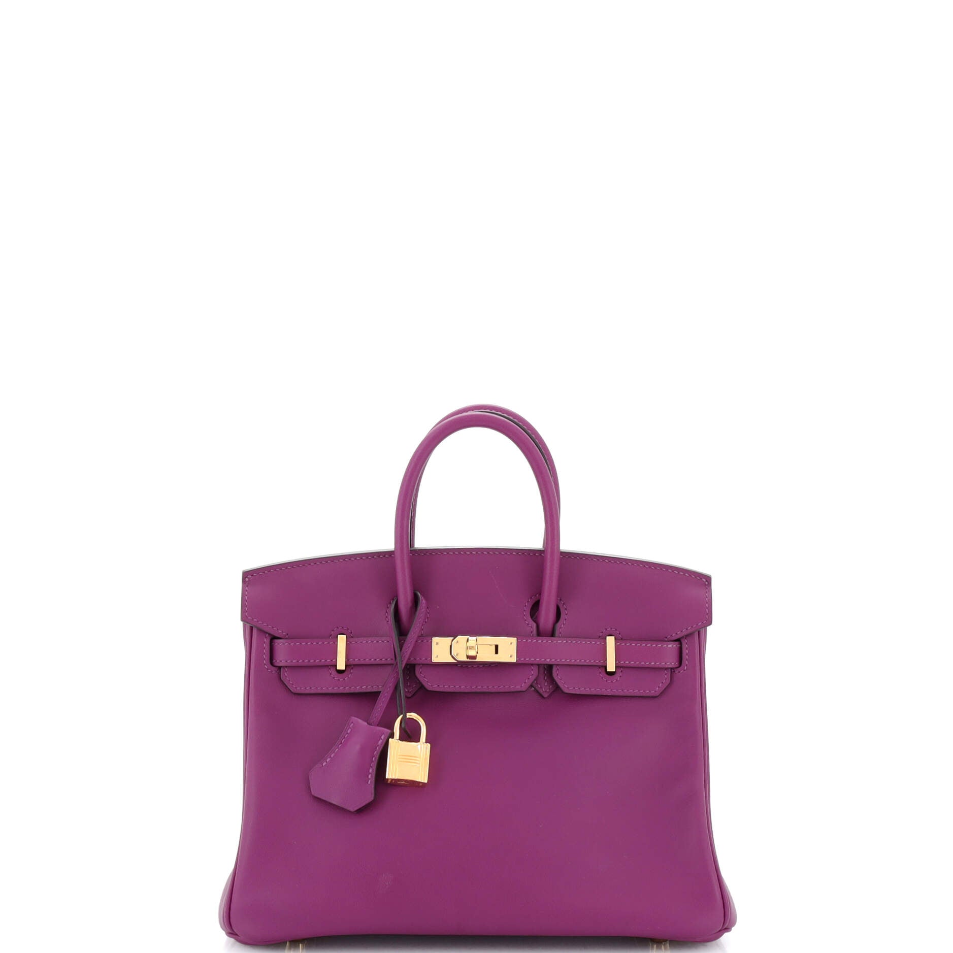 Hermes Birkin 35cm Togo Leather Handbags Light Purple Golden