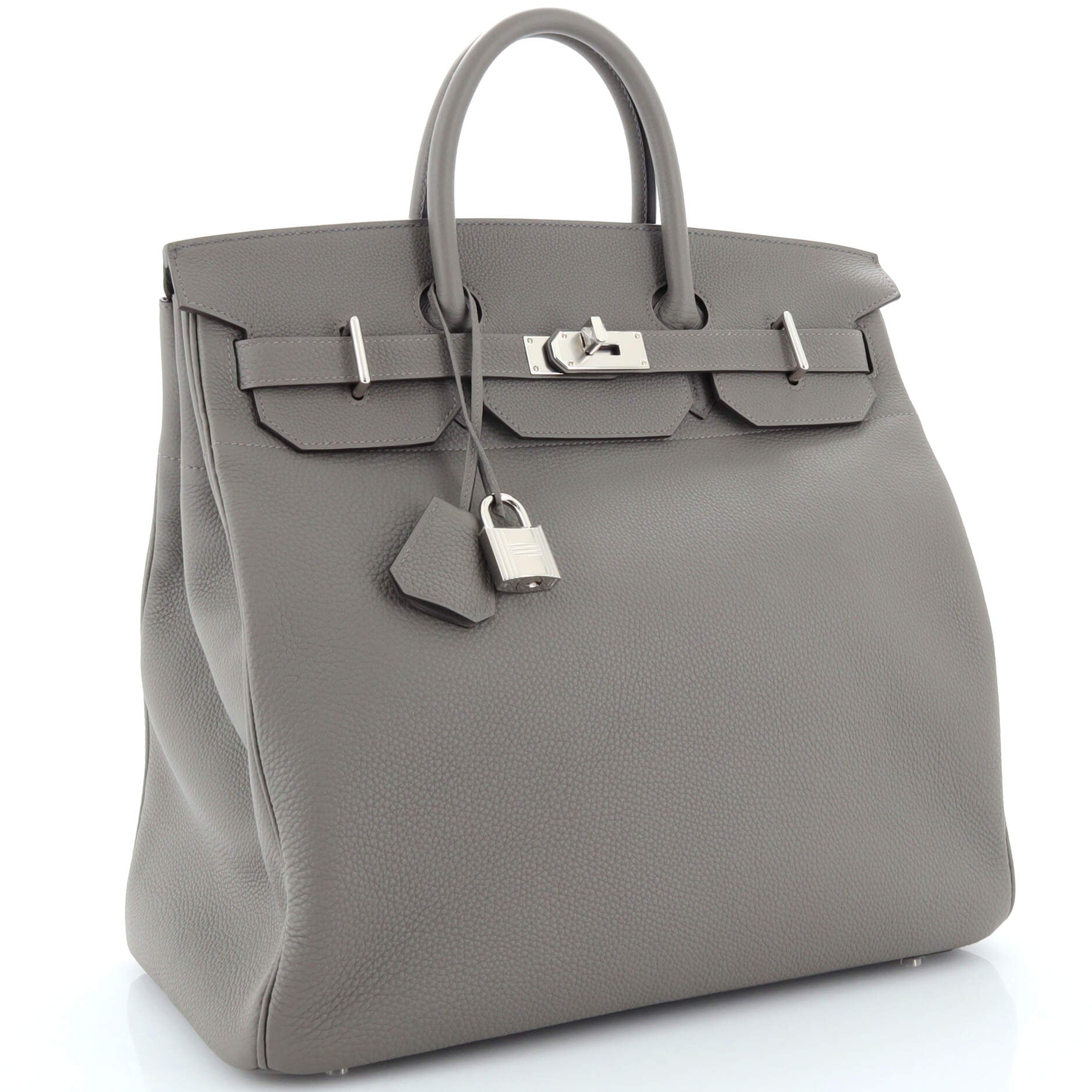 Hermes Kelly Handbag Bicolor Ostrich with Permabrass Hardware 28 Gray