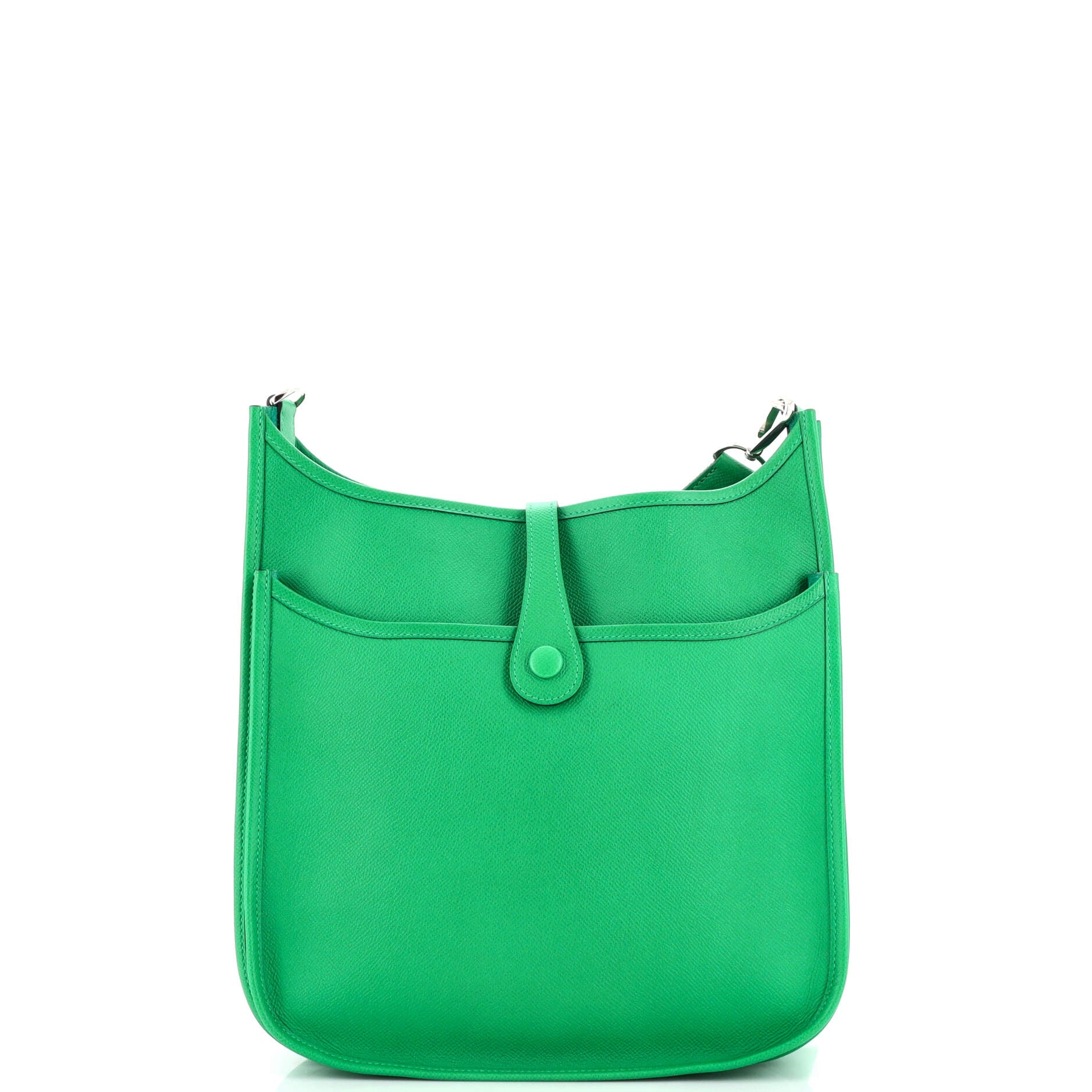 Hermes Evelyne Bag Gen III Clemence TGM Green