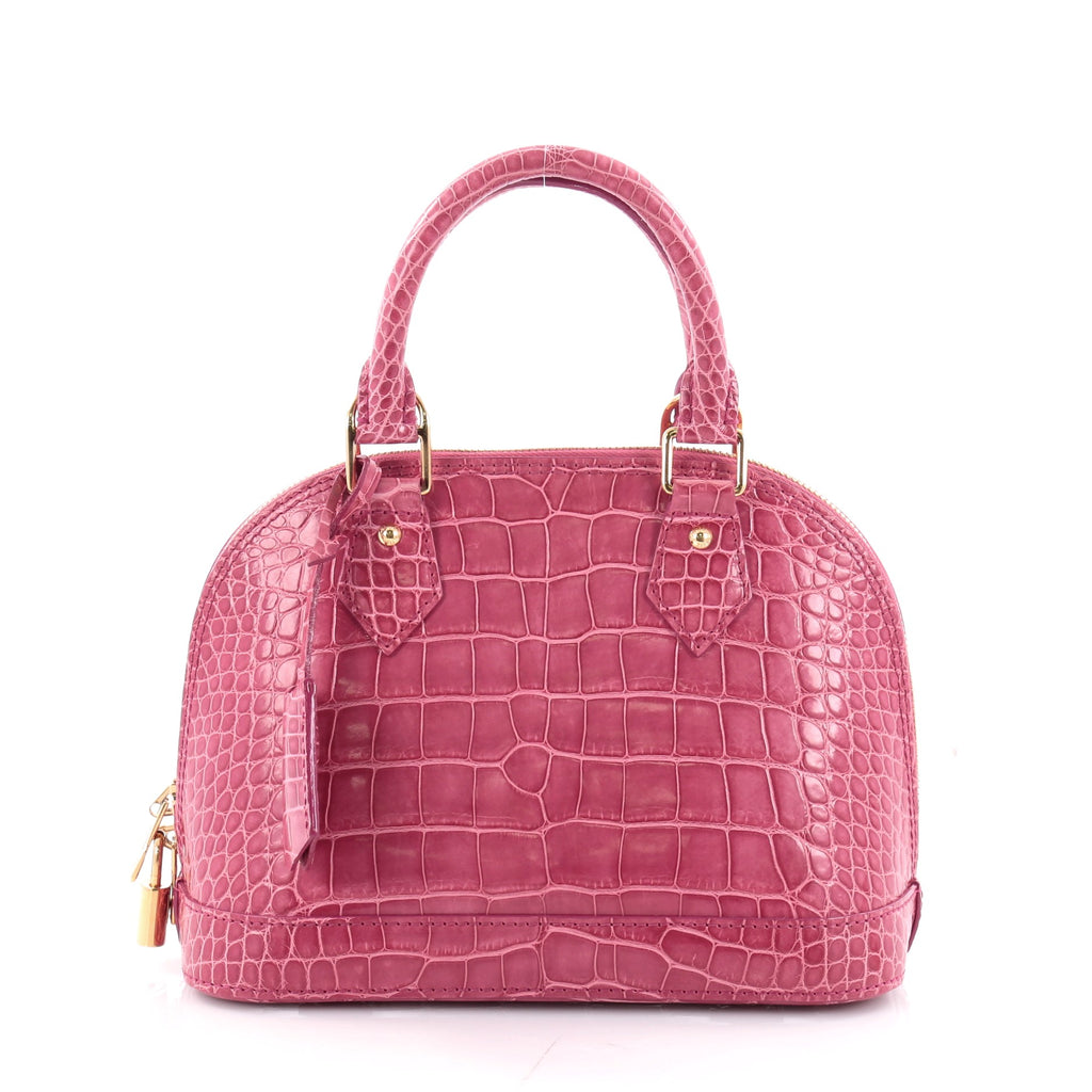 Buy Louis Vuitton Alma Handbag Crocodile BB Pink 2334001 – Trendlee