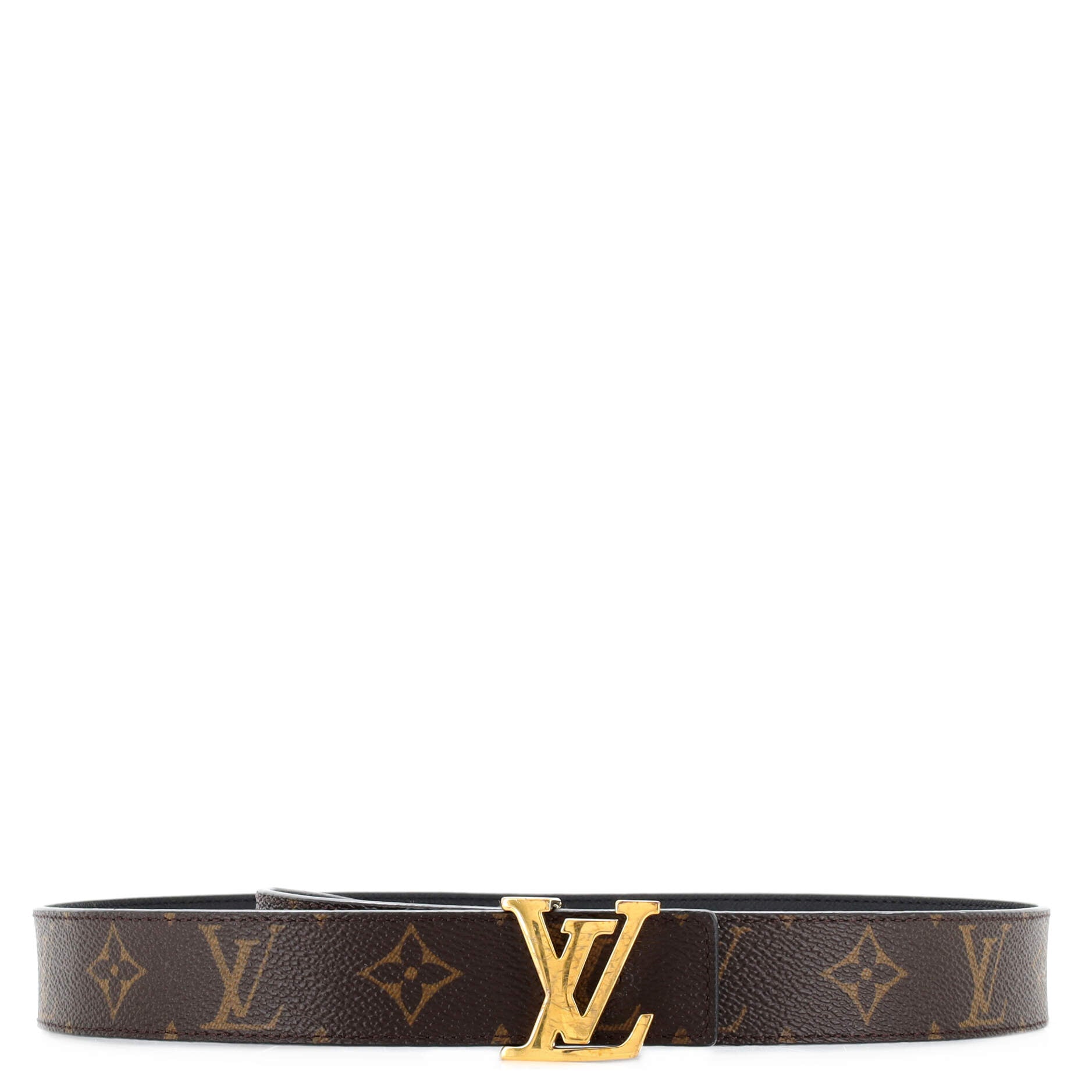 Louis Vuitton LV Initiales Reversible Belt Reverse Monogram Eclipse Canvas  Wide Gray 192969147