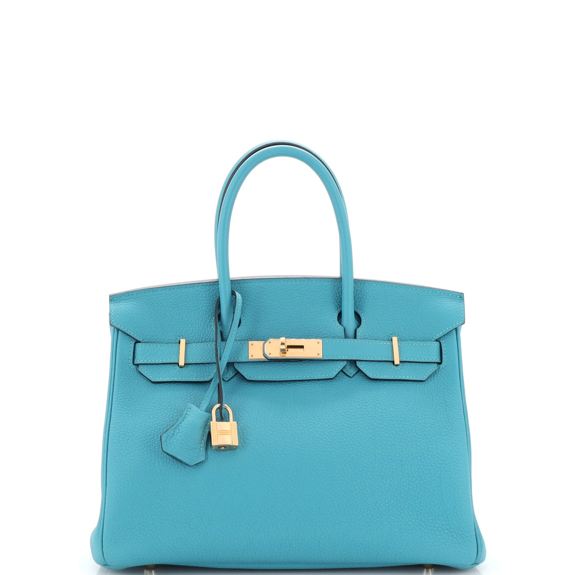 Birkin Handbag Turquoise Togo with Gold Hardware 30
