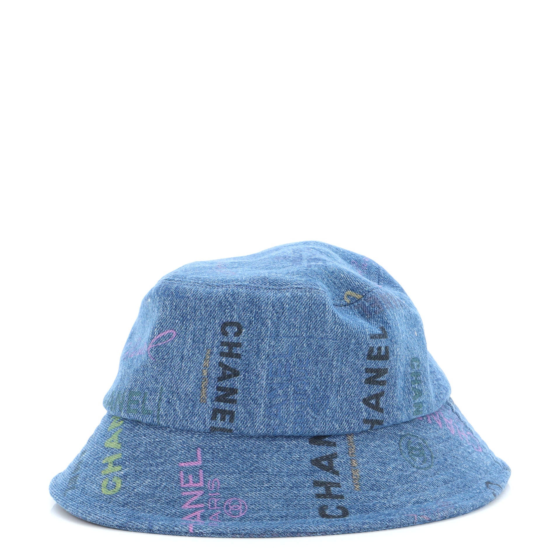 Chanel Denim Mood Baseball Cap Logo Printed Denim - ShopStyle Hats