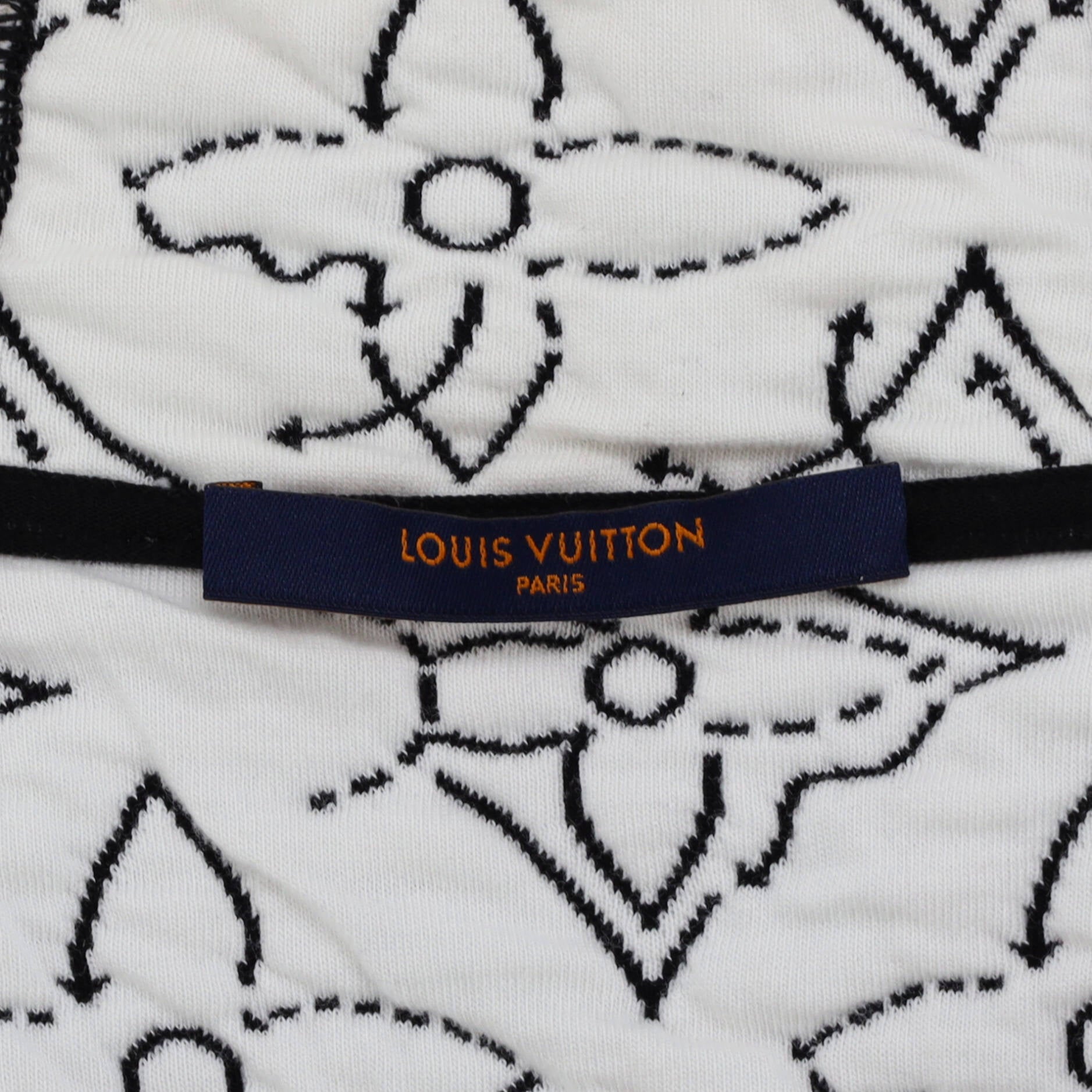 Louis Vuitton Women's Slanted Signature Jacquard Zip Hoodie Viscose and  Polyamide Blend Black 217940382