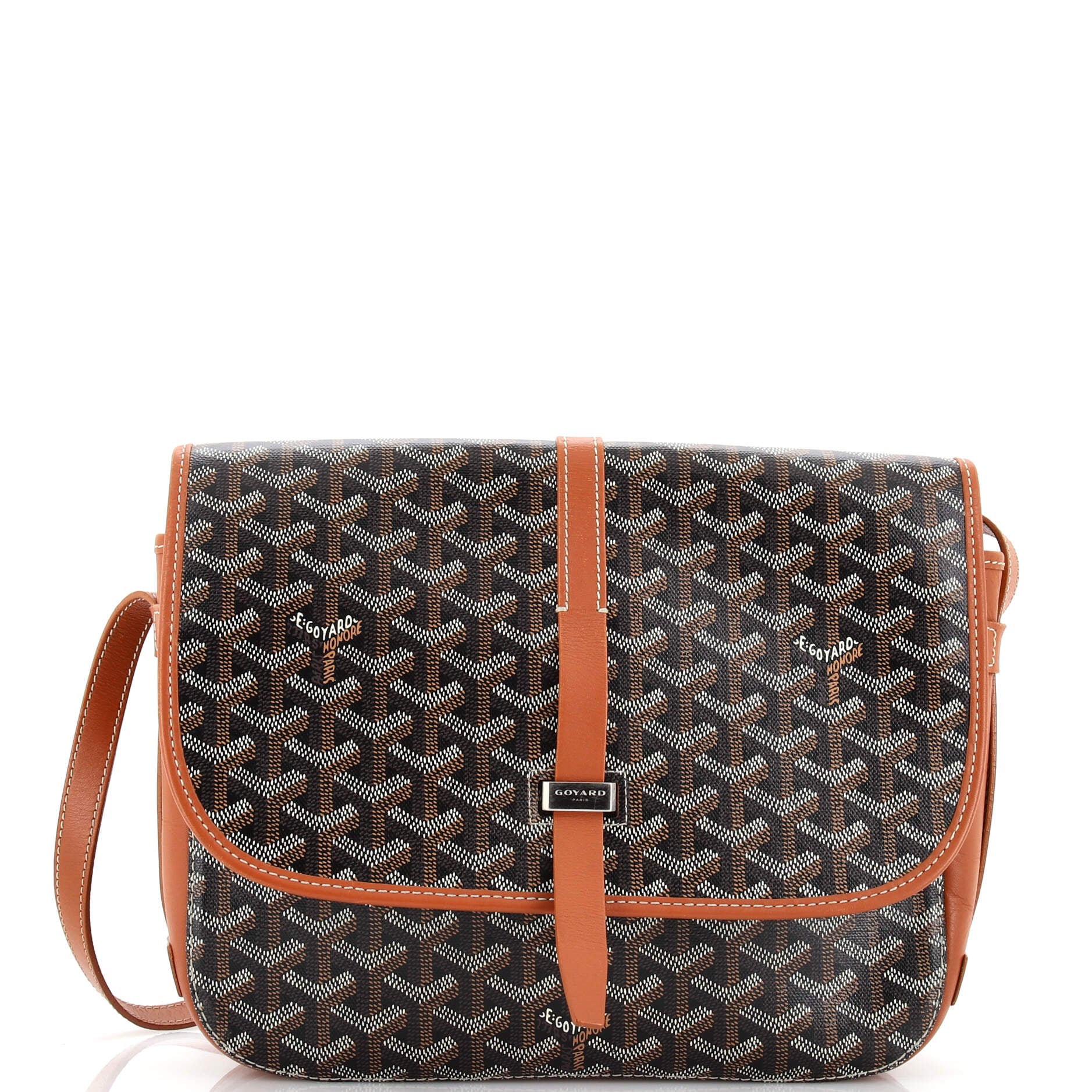 Goyard Belvedere Messenger Goyardine MM Black Tan - US