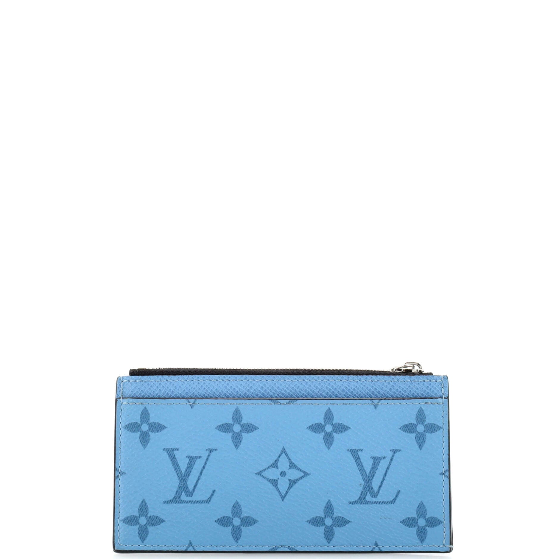 Louis Vuitton Blue Lagoon Monogram Taigarama Coin Card Holder