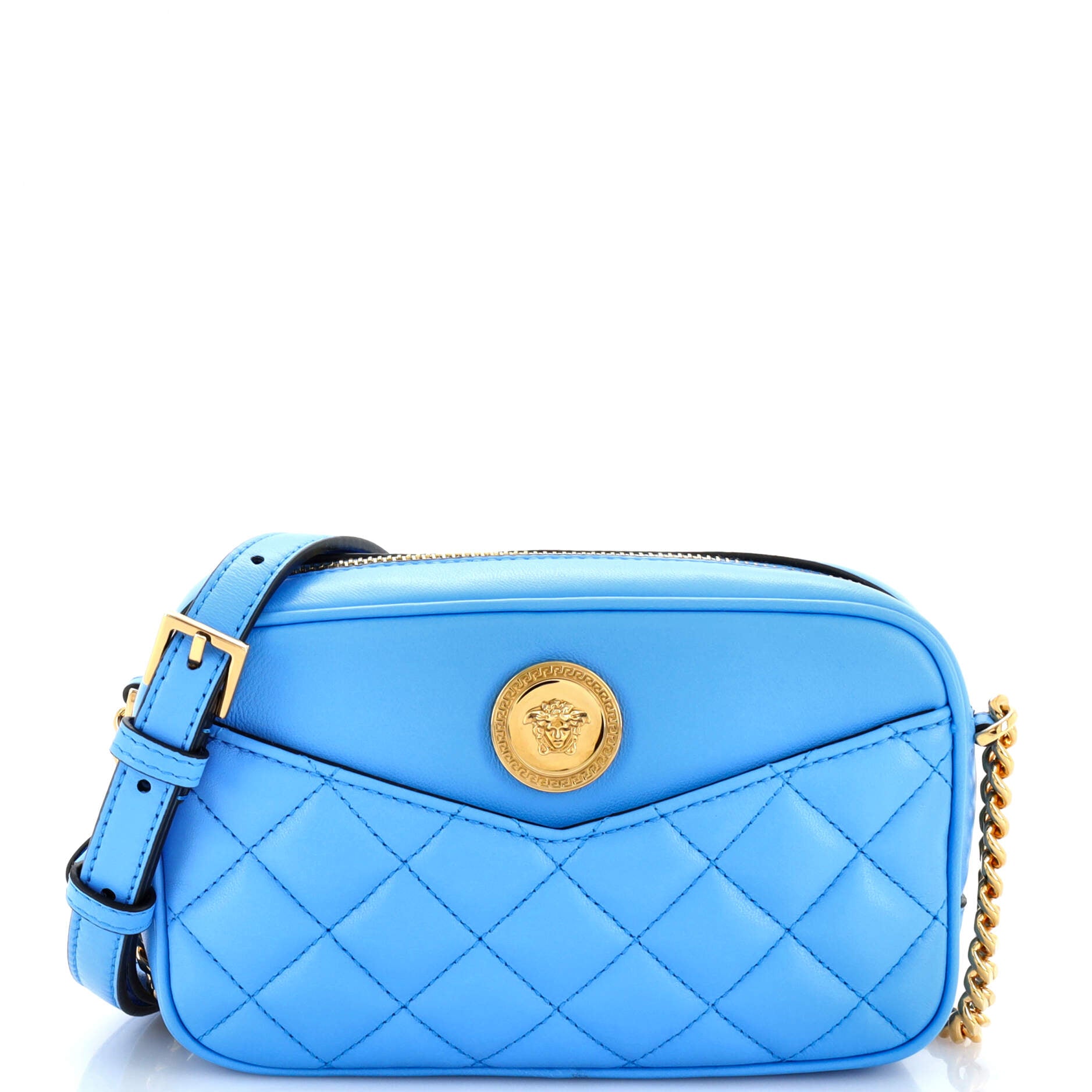 Versace Quilted Shoulder Bag Crossbody with Medusa and Greca