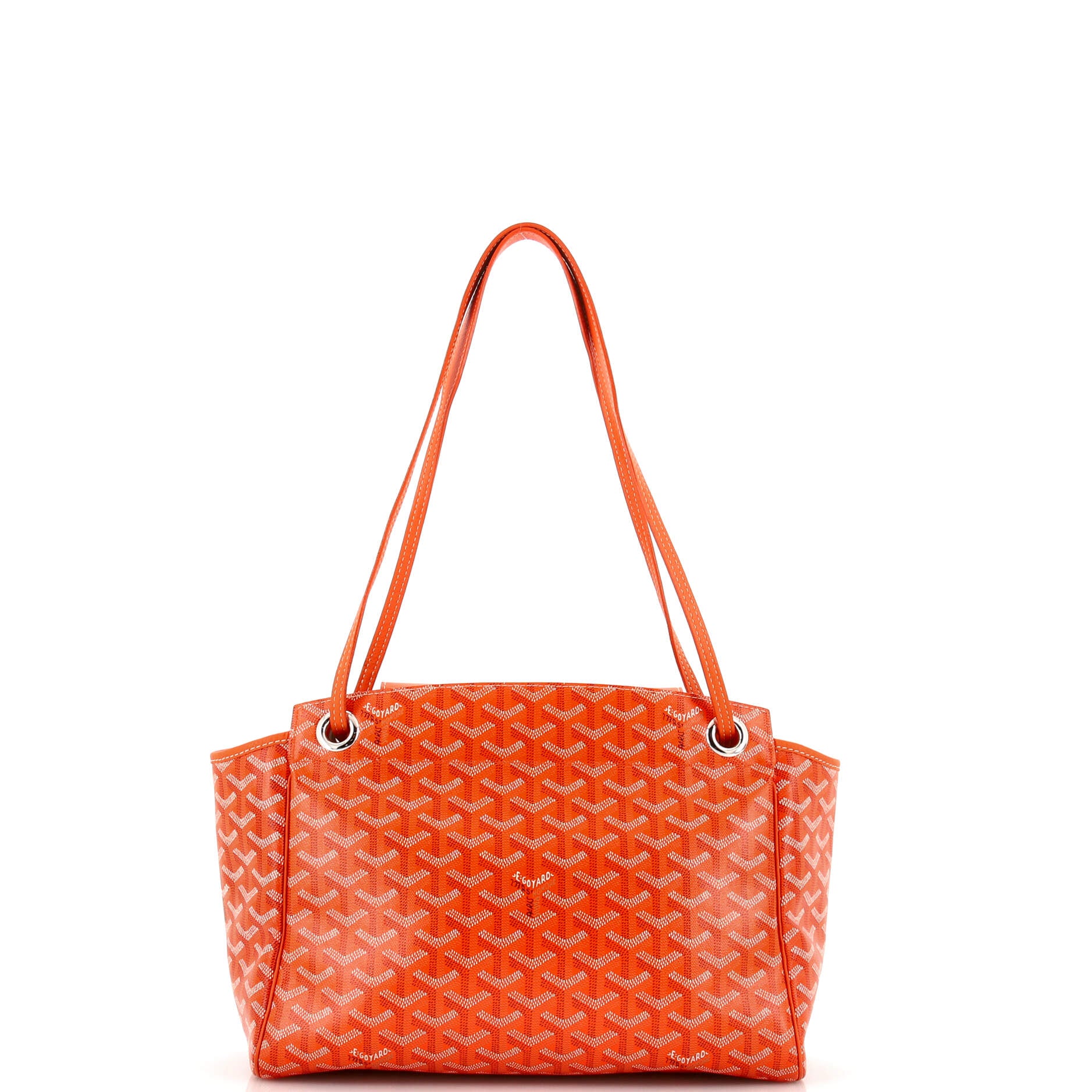 Goyard Orange Goyardine Saigon PM Leather Cloth Pony-style