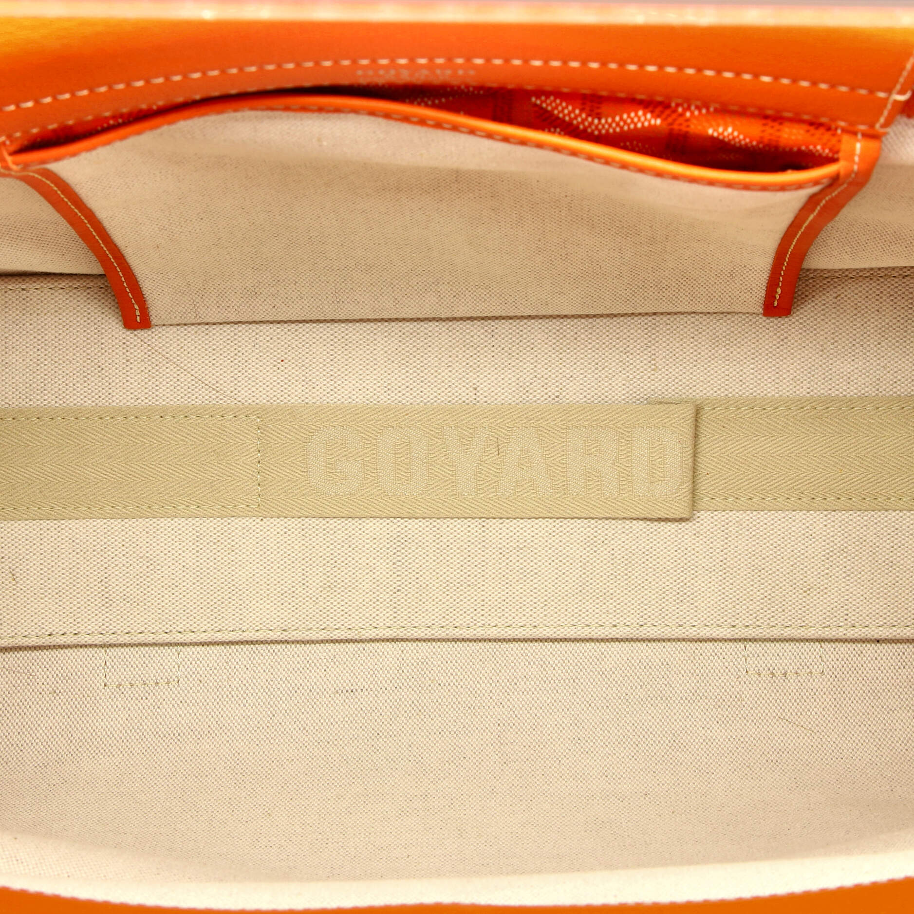 Goyard Orange Goyardine Saigon PM Leather Cloth Pony-style