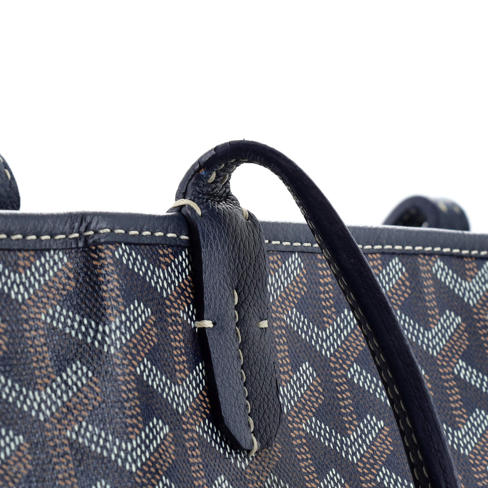 Goyard Brown/Navy Blue Coated Canvas Saint Louis Tote Goyard