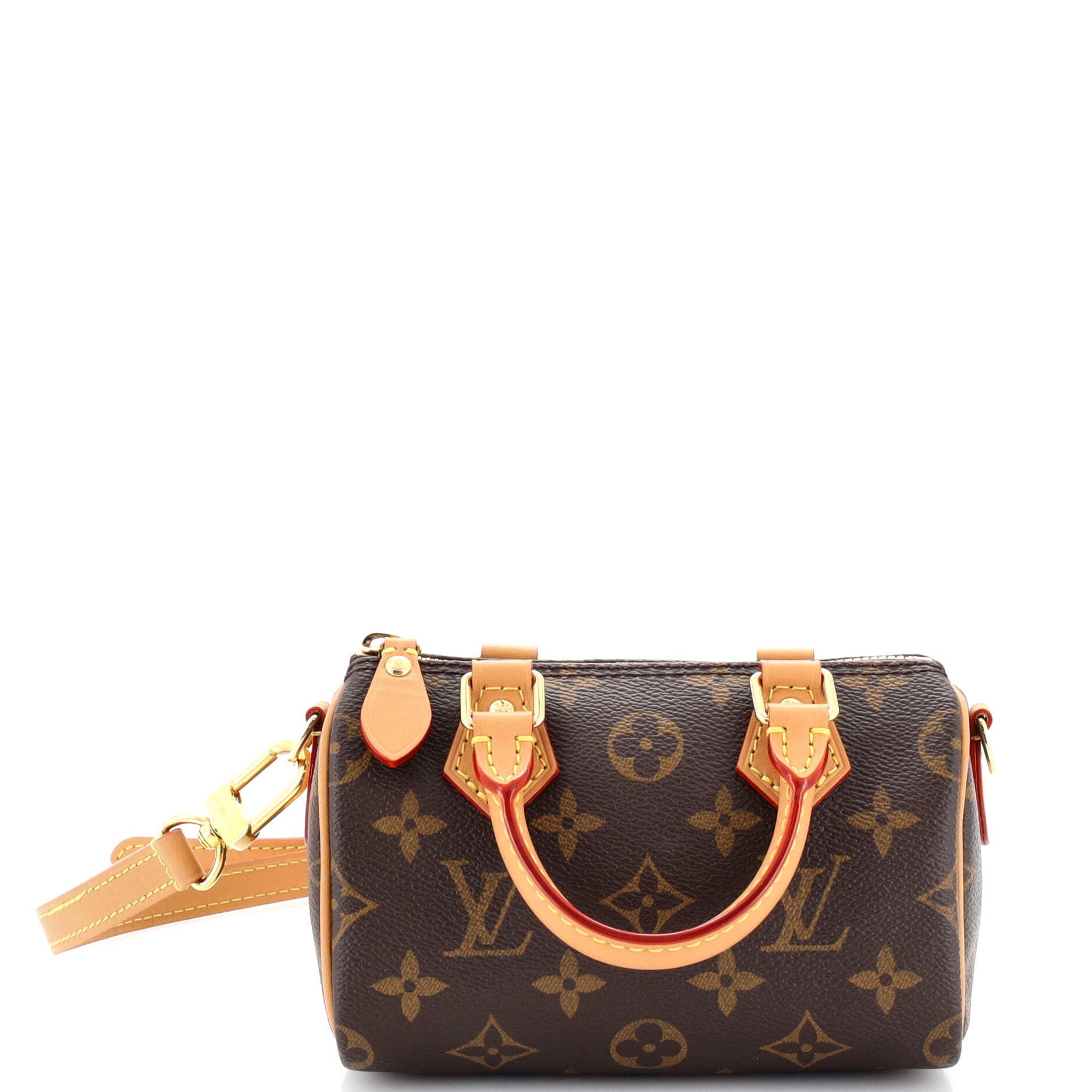 Louis Vuitton Speedy Bandouliere Monogram Nano Brown in Coated