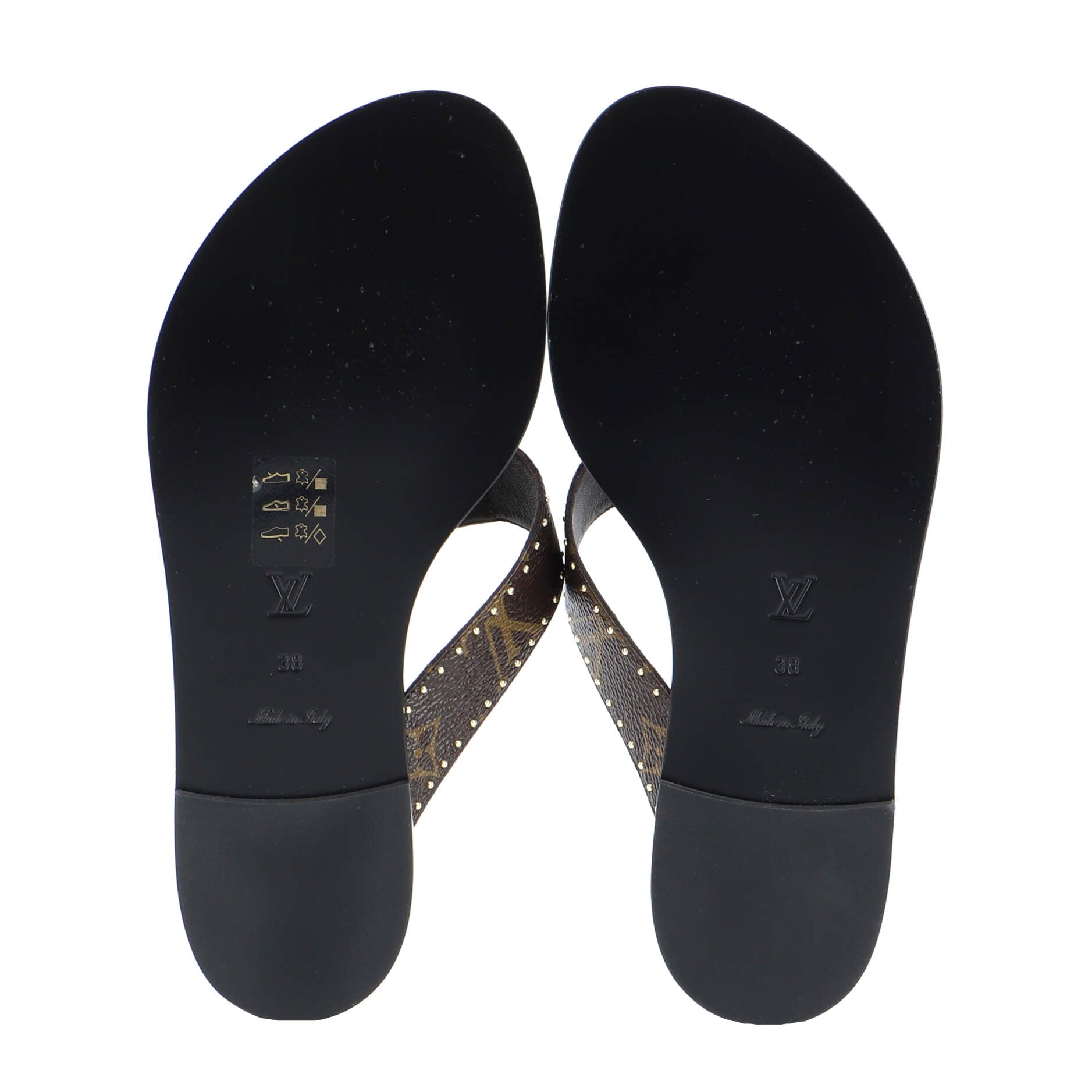 LOUIS VUITTON WOMEN'S PASEO FLAT COMFORT SANDAL. SIZE US 6.5 / LV  36.5. # 1A9RMS