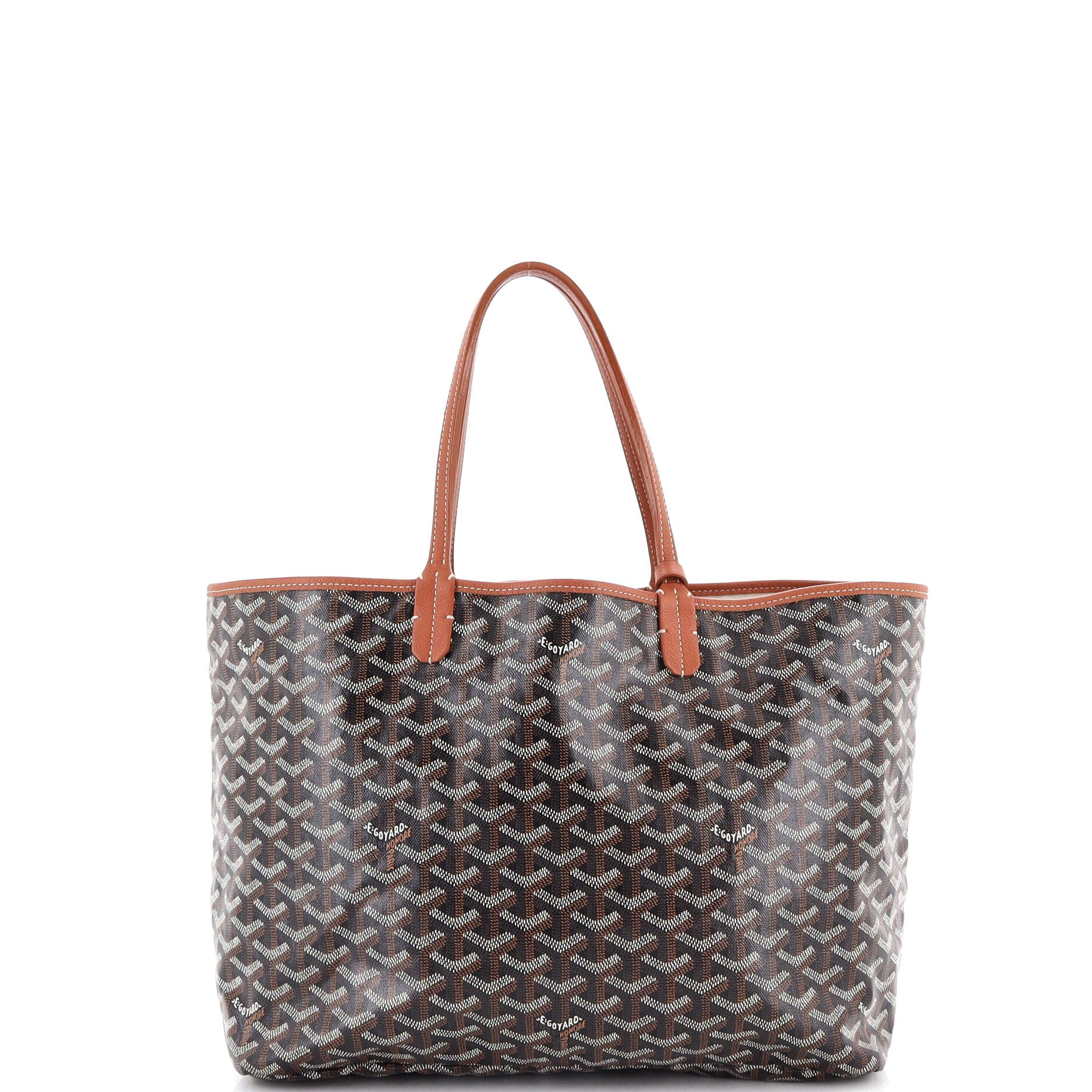 goyard rouette handbag grey canvas grey leather, with dust cover