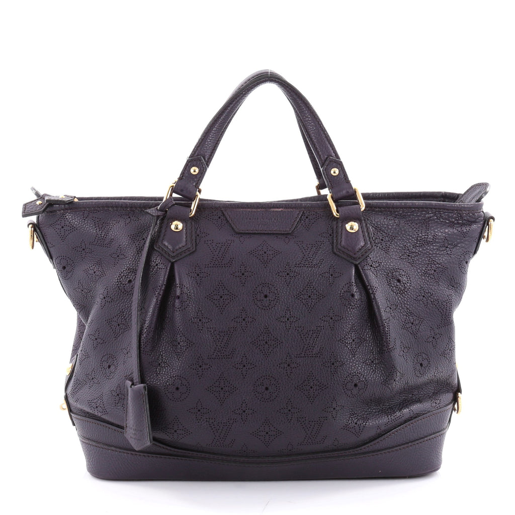 Buy Louis Vuitton Stellar Handbag Mahina Leather PM Purple 2372404 – Rebag
