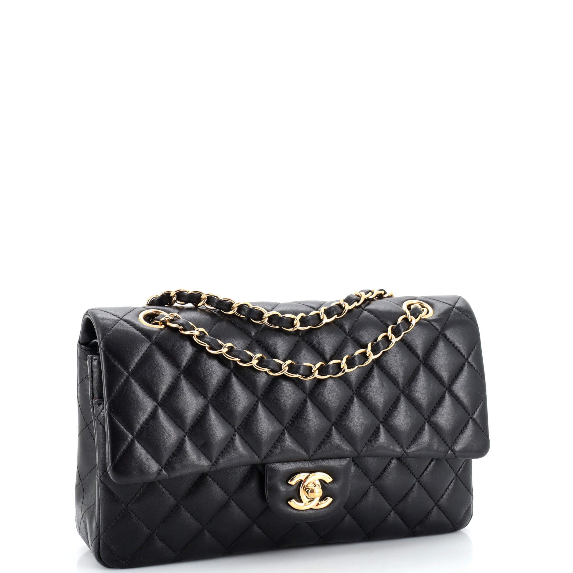 Chanel Grey 2021 Pearl & Crystal Classic Double Flap Bag Medium