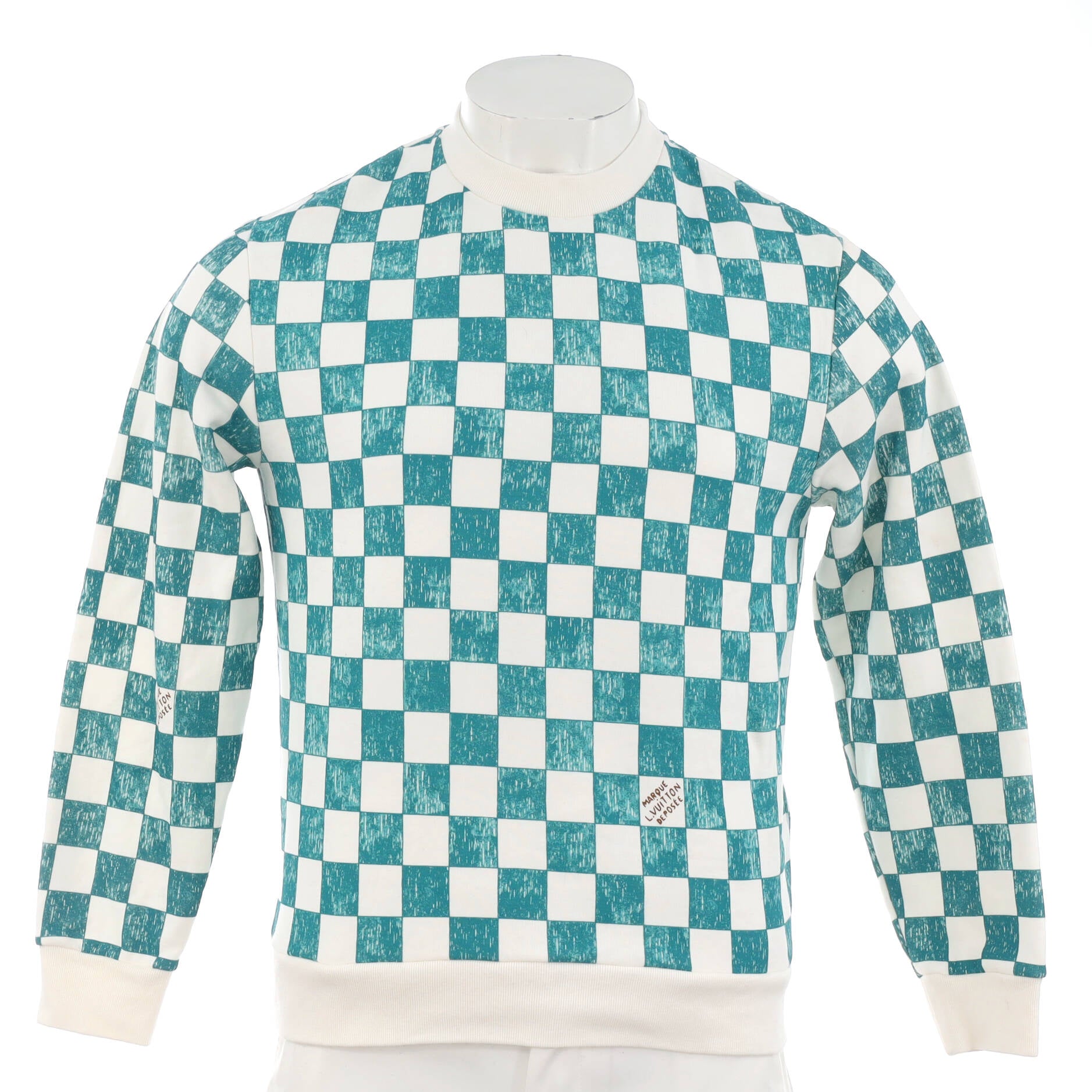 Louis Vuitton Men's Crewneck Sweater Cotton and Acrylic Blend Monogram  Jacquard