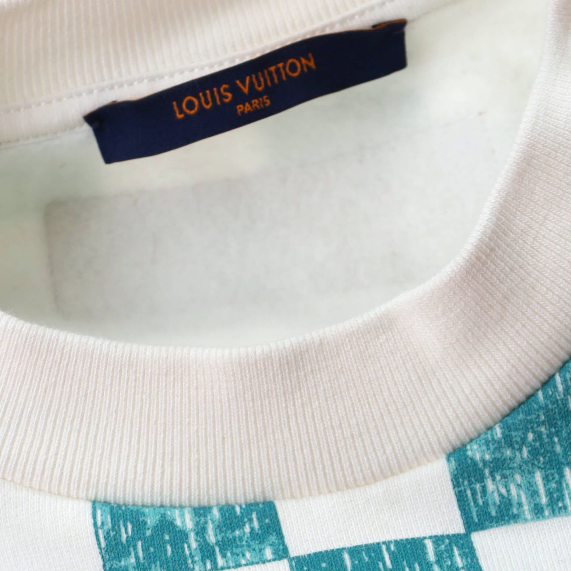 Louis Vuitton Men's Crewneck Sweatshirt Pencil Effect Damier