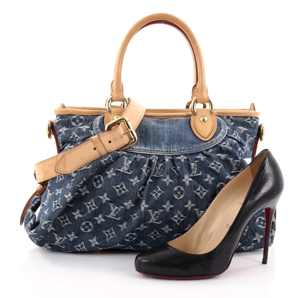 Buy Louis Vuitton Neo Cabby Handbag Denim MM Blue 2380601 – Rebag