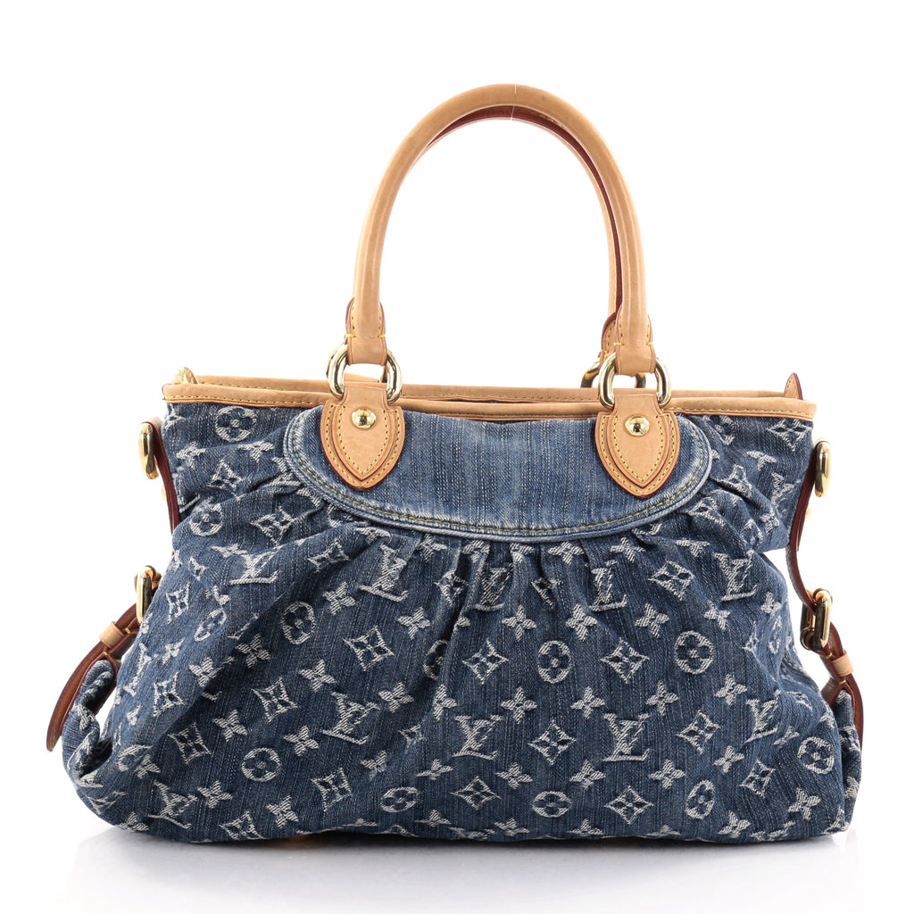 Buy Louis Vuitton Neo Cabby Handbag Denim MM Blue 2380601 ...