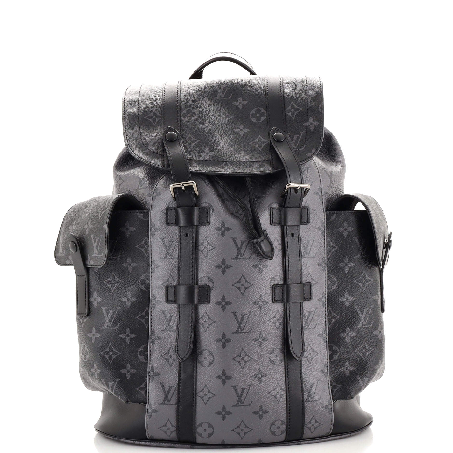 LOUIS VUITTON Christopher PM Reverse Monogram Eclipse Backpack Bag Bla