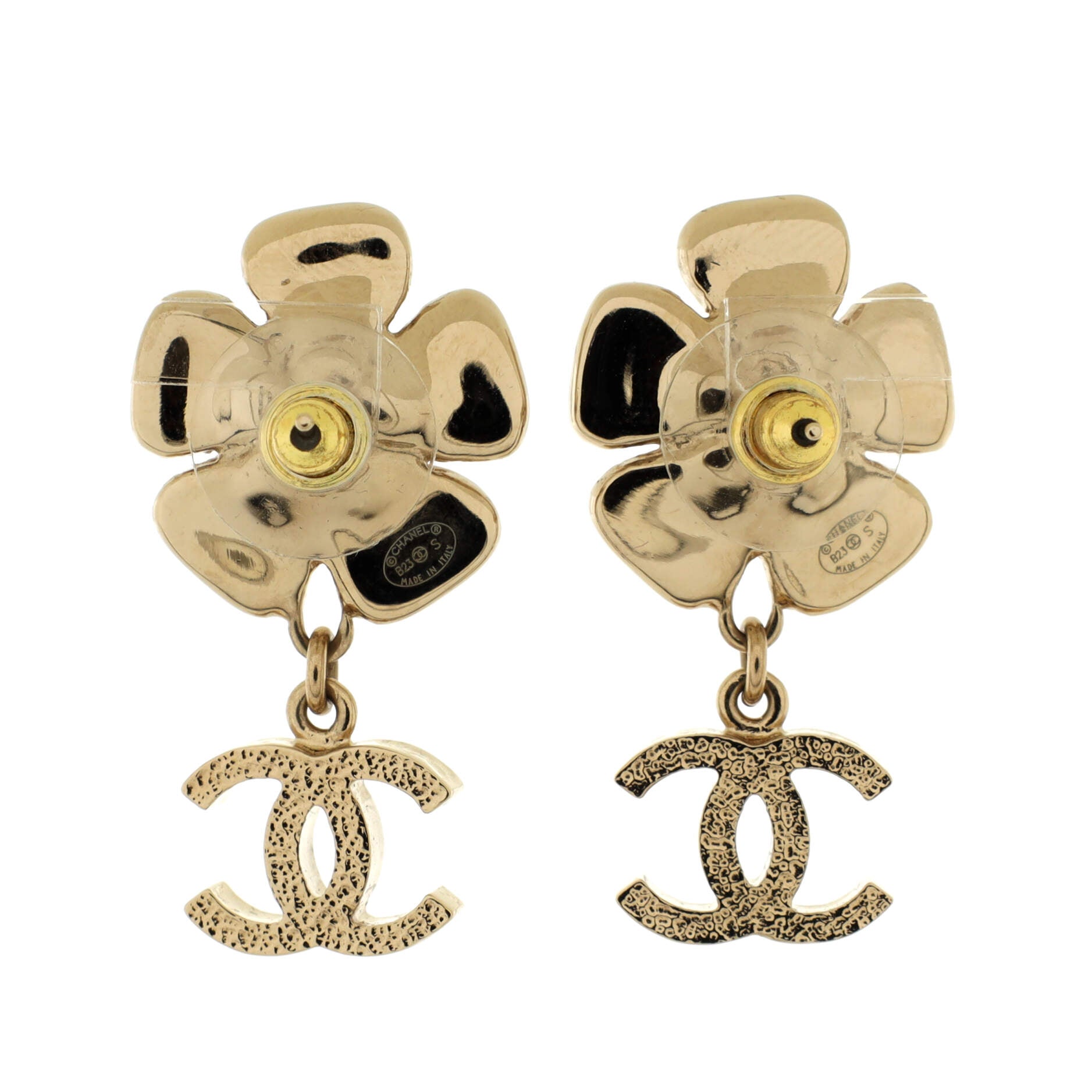 Chanel Extrait de Camelia Hoop Earrings