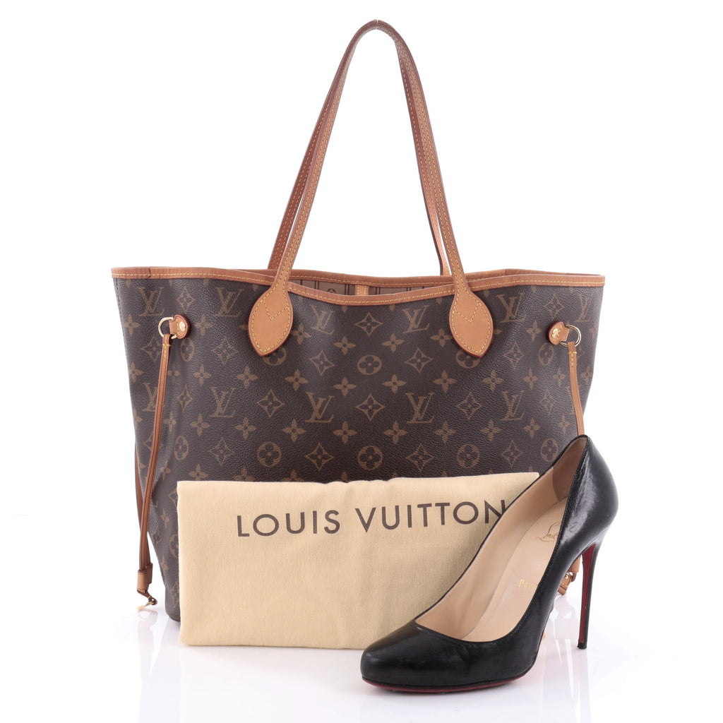 Buy Louis Vuitton Neverfull Tote Monogram Canvas MM Brown 2402502 – Rebag