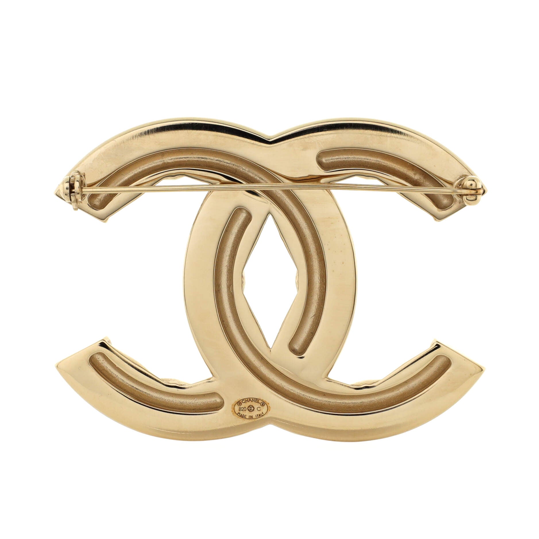 Cc pin & brooche Chanel Gold in Metal - 28518818