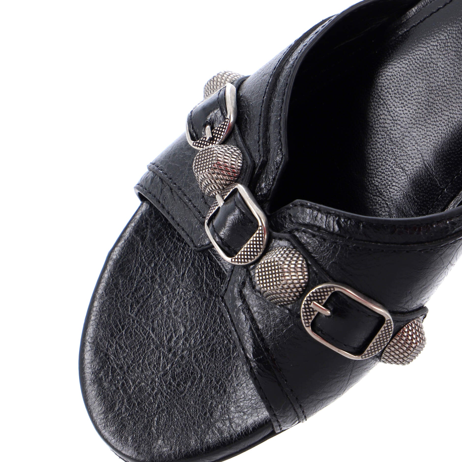 Balenciaga Cagole 110mm leather sandals - White