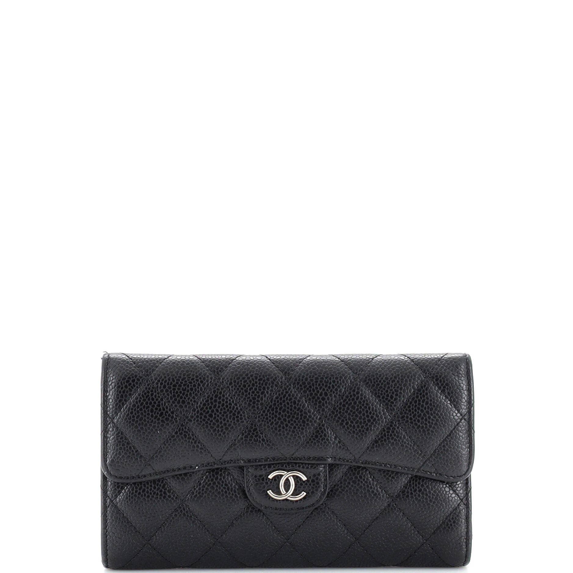 Chanel Lambskin Quilted Classic Tri-Fold Wallet Black – STYLISHTOP